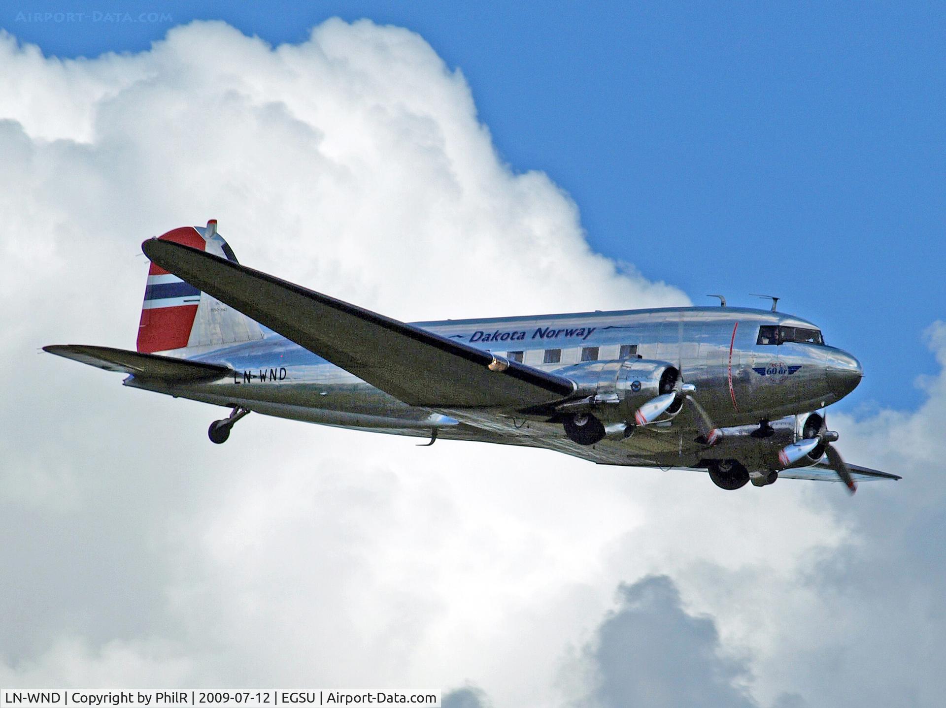 LN-WND, 1943 Douglas C-53D-DO Skytrooper (DC-3A) C/N 11750, LN-WND 1943 Douglas C-53D Flying Legends Duxford
