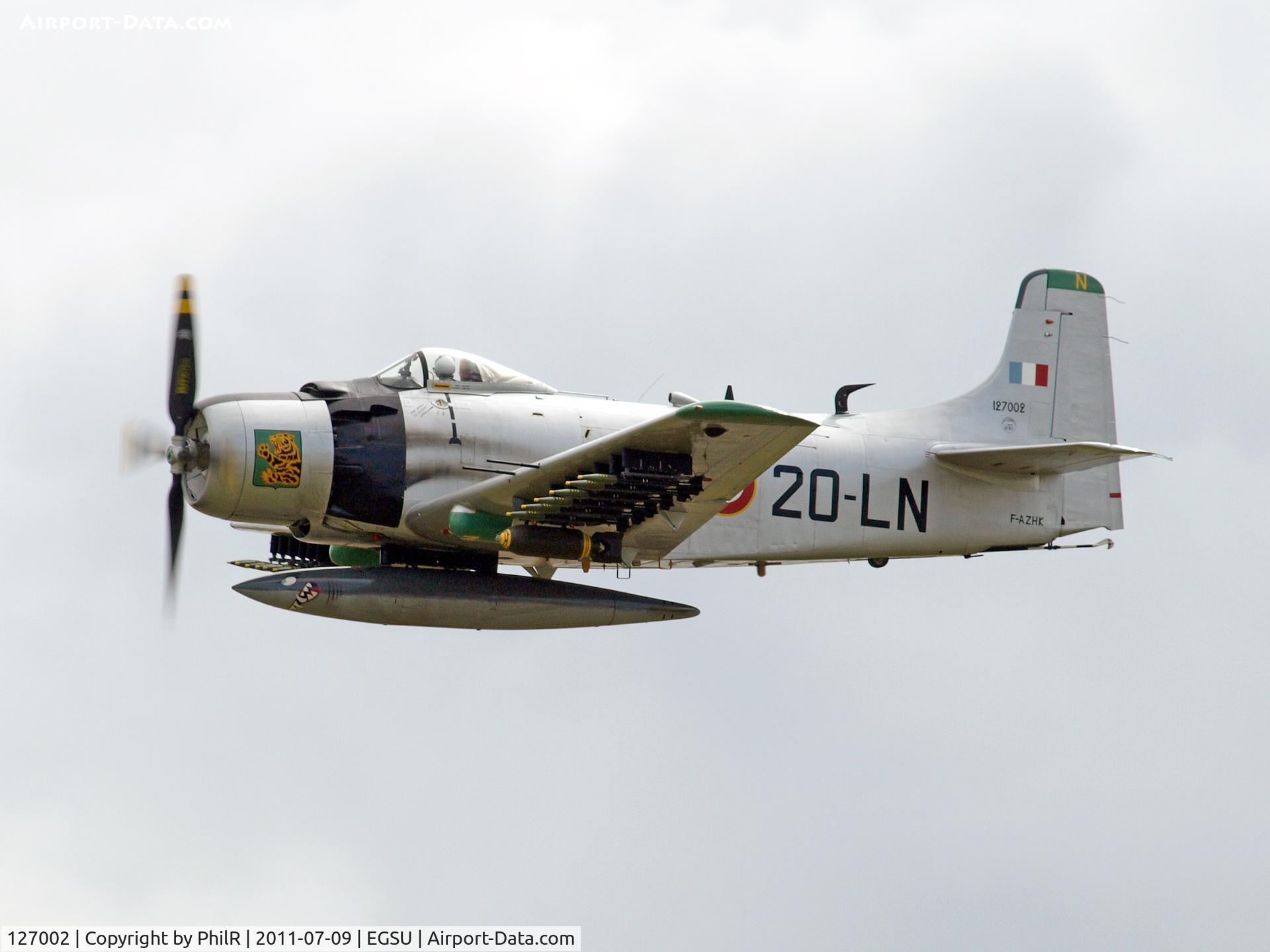 127002, Douglas AD-4N Skyraider C/N 7802, 127002 Douglas AD-4N Skyraider 127002 Flying Legends Duxford