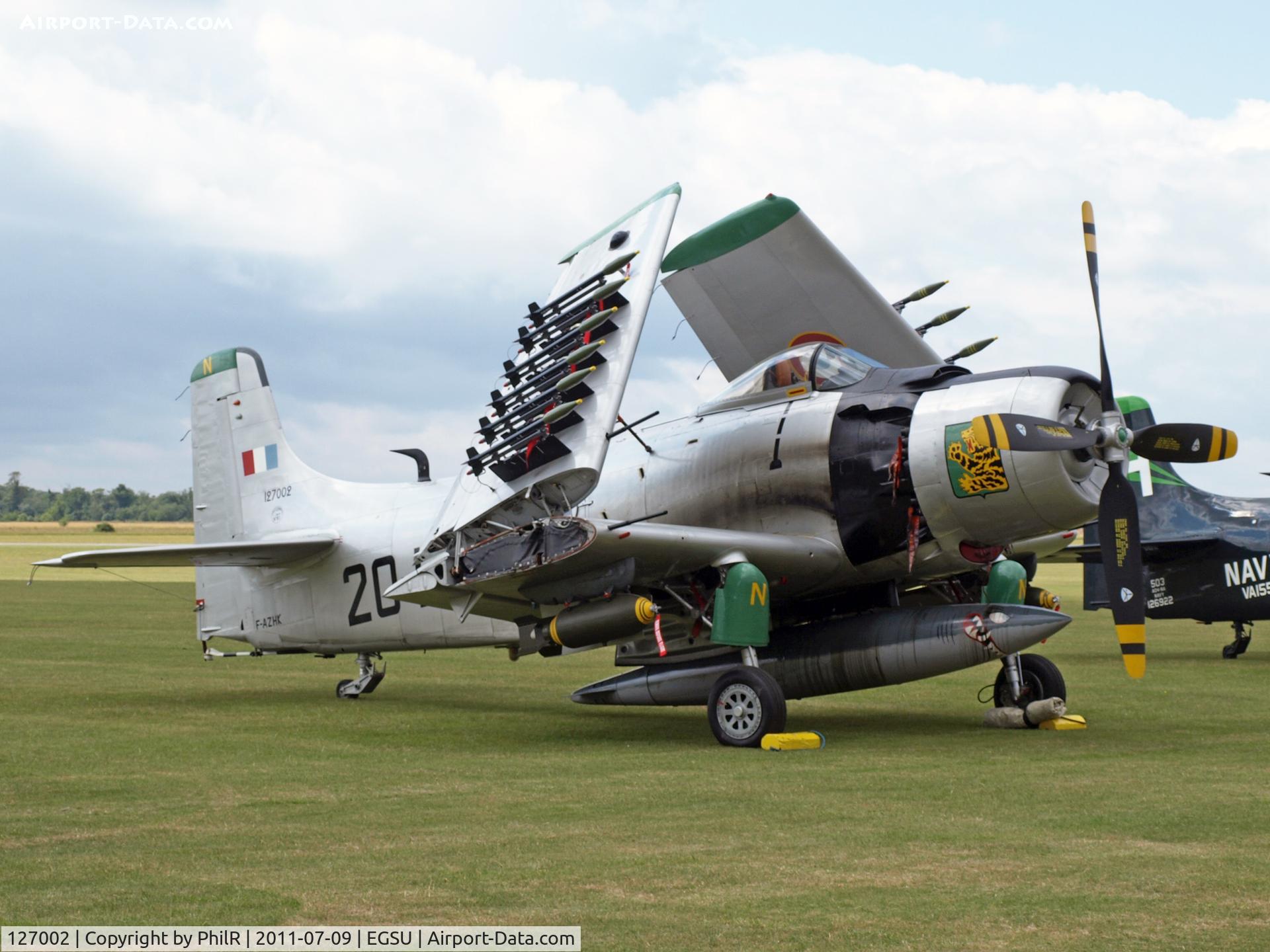 127002, Douglas AD-4N Skyraider C/N 7802, USN Douglas AD-4N Skyraider 127002 Flying Legends Duxford