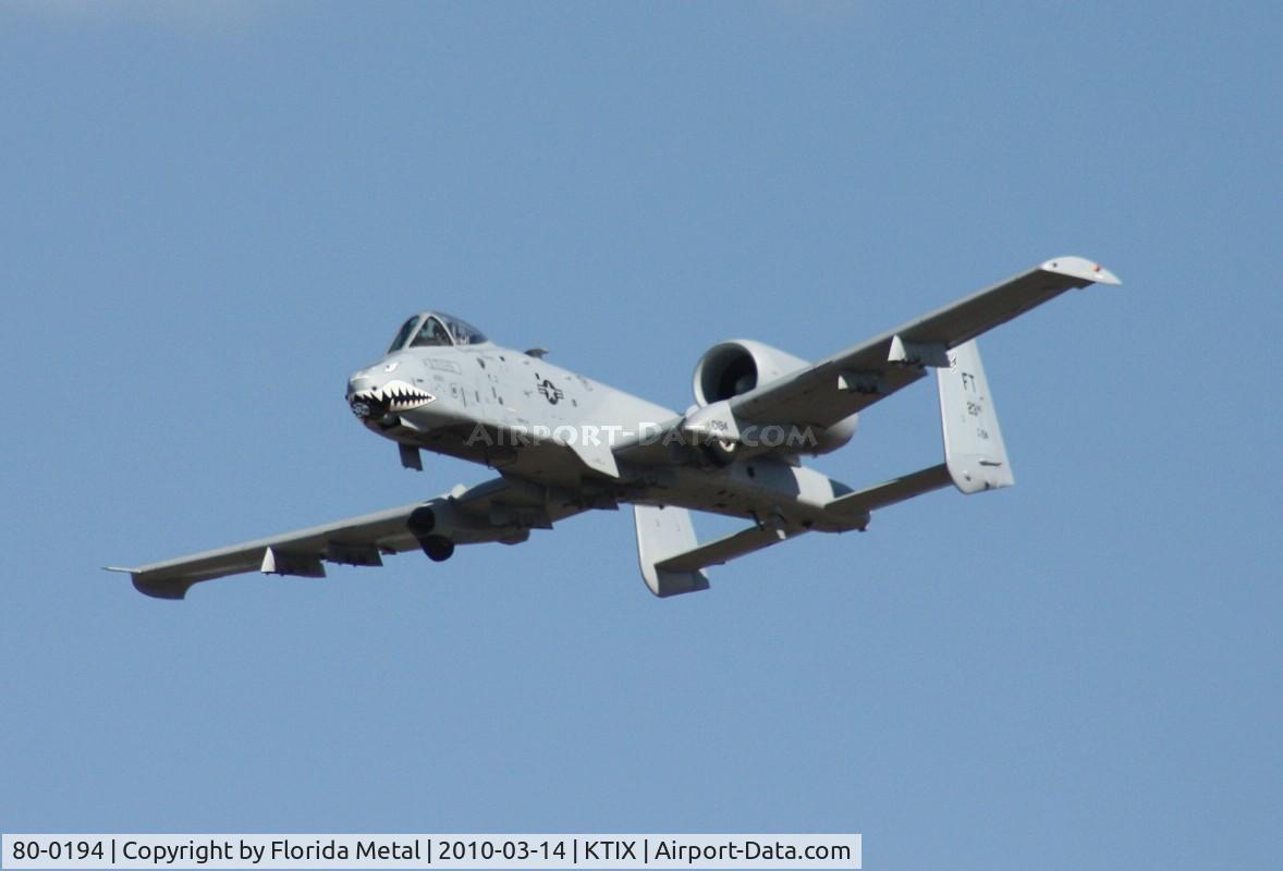 80-0194, 1980 Fairchild Republic A-10C Thunderbolt II C/N A10-0544, TICO 2010 zx 
