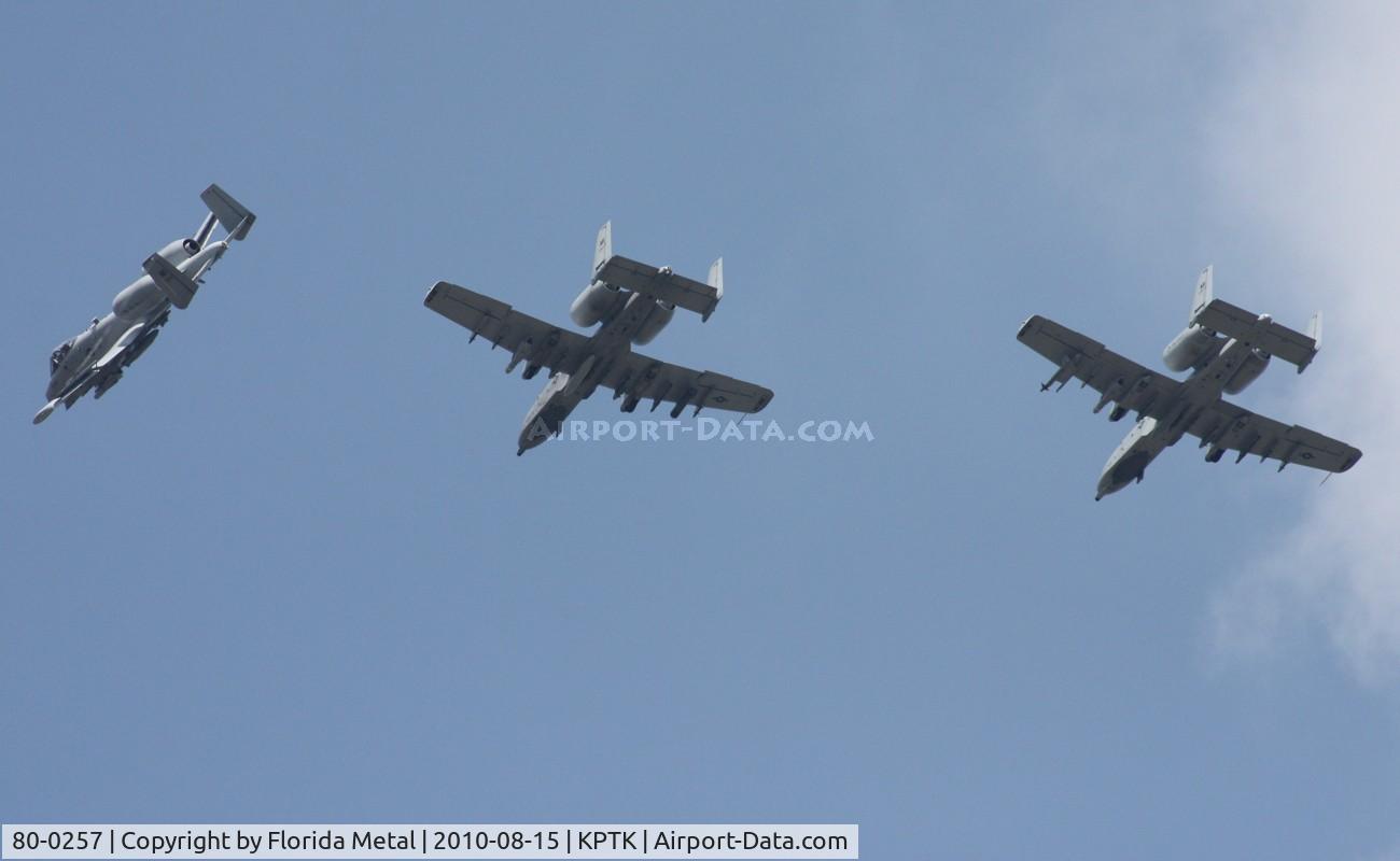 80-0257, 1980 Fairchild Republic A-10A Thunderbolt II C/N A10-0607, Pontiac 2010 zx