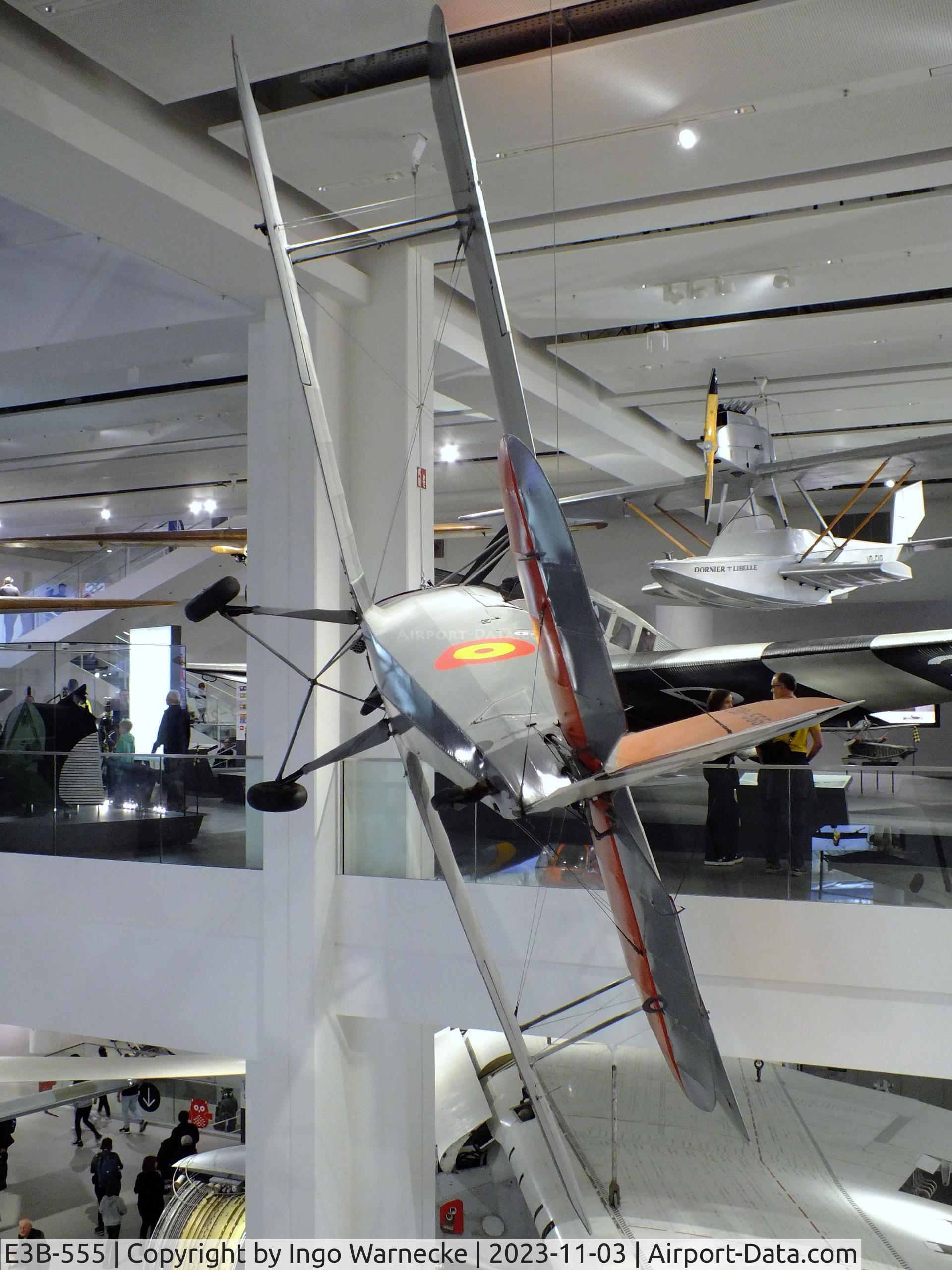 E3B-555, CASA 1-131E Jungmann C/N 2169, CASA 1.131 (E3B) (spanish license built Bücker Bü 131 Jungmann) at Deutsches Museum, München (Munich)