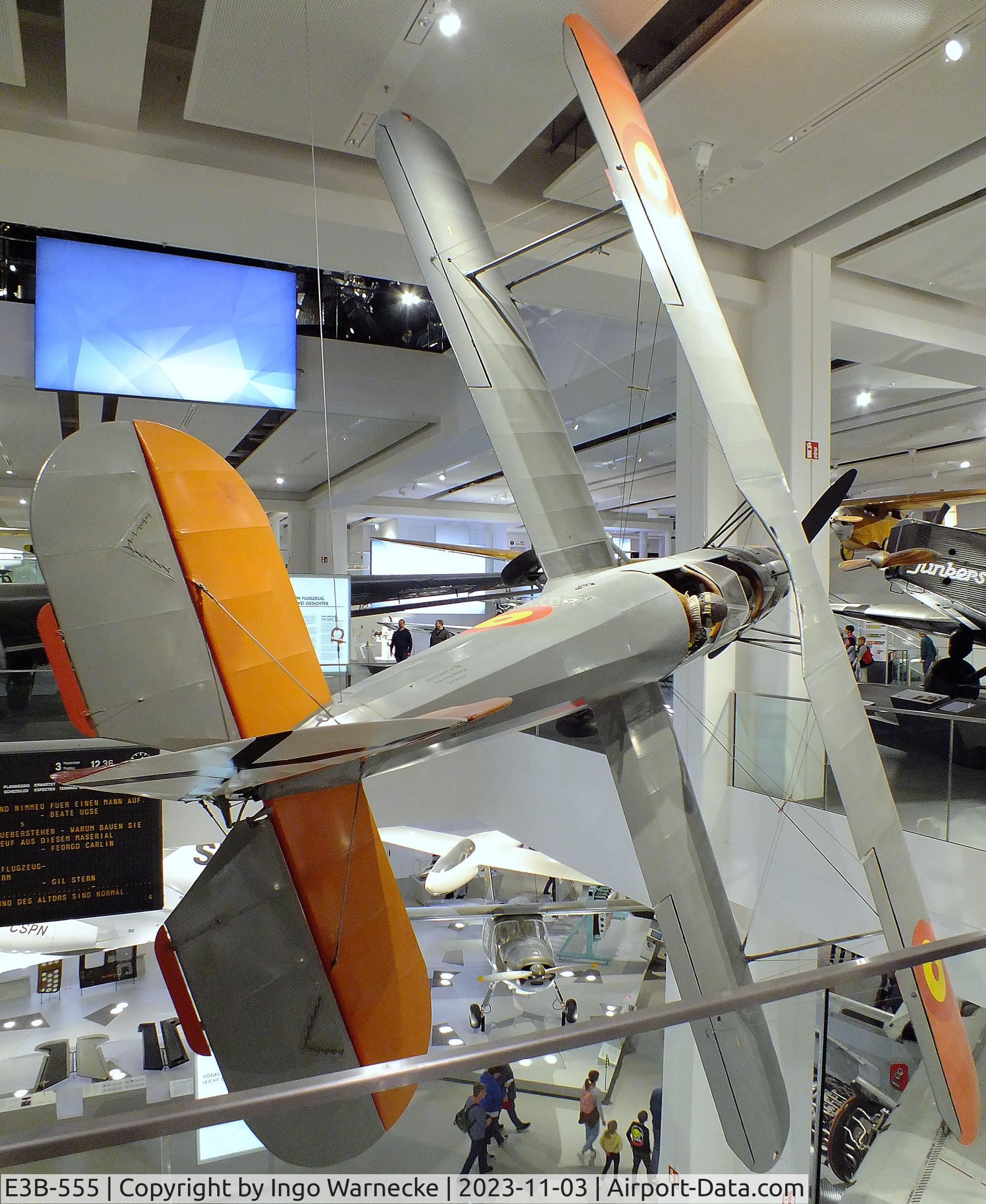 E3B-555, CASA 1-131E Jungmann C/N 2169, CASA 1.131 (E3B) (spanish license built Bücker Bü 131 Jungmann) at Deutsches Museum, München (Munich)