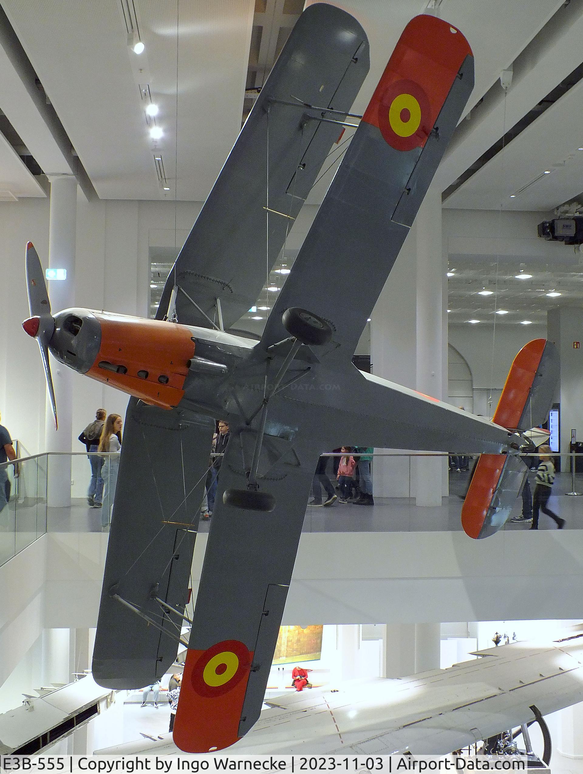 E3B-555, CASA 1-131E Jungmann C/N 2169, CASA 1.131 (E3B) (spanish license built Bücker Bü 131 Jungmann) at Deutsches Museum, München (Munich)