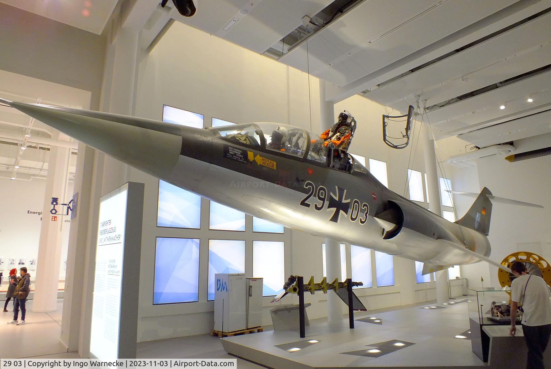 29 03, Lockheed F-104TF Starfighter C/N 583F-5049, Lockheed F-104F Starfighter at Deutsches Museum, München (Munich)