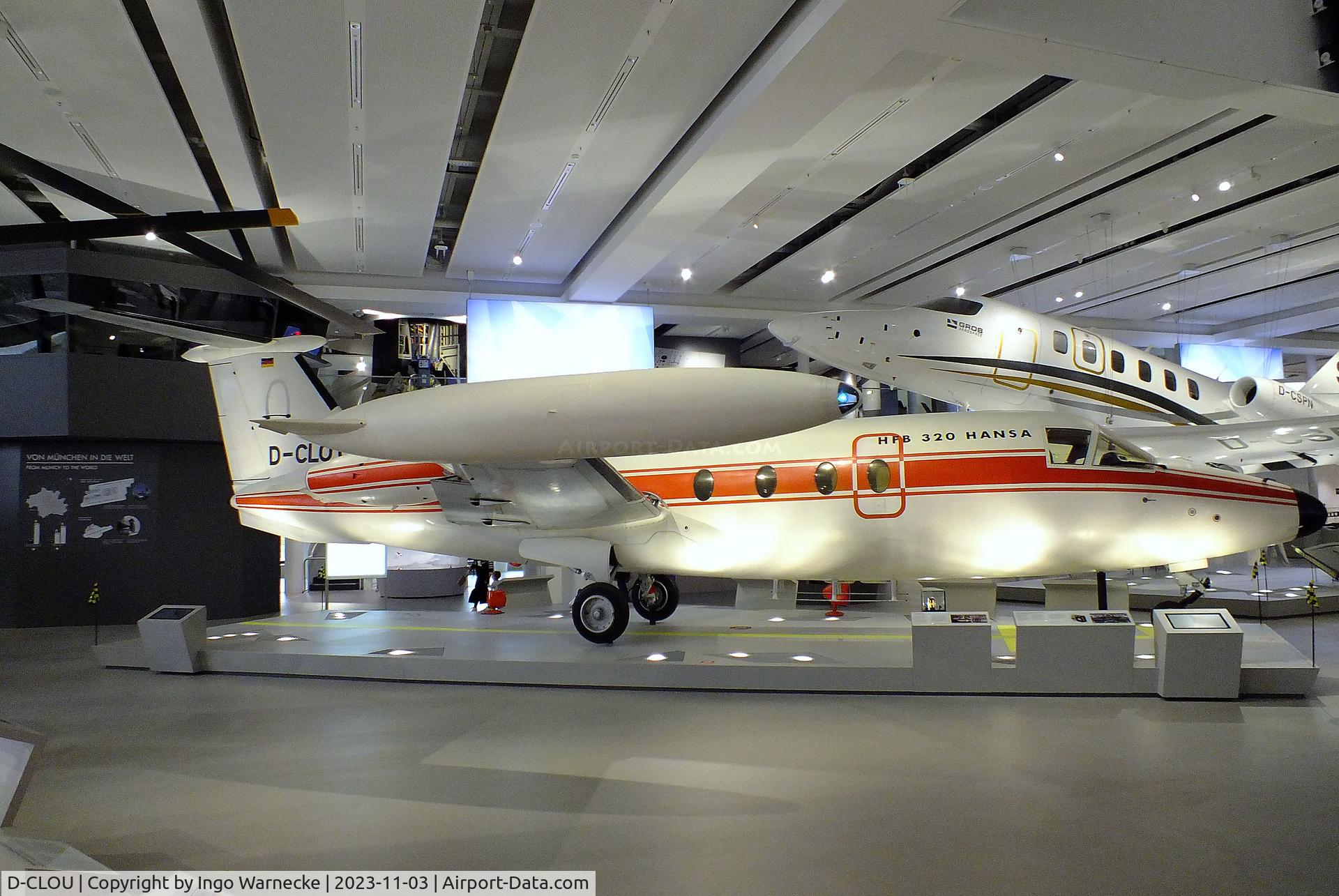 D-CLOU, Hamburger Flugzeugbau HFB-320 Hansa Jet C/N 1002, Hamburger Flugzeugbau HFB-320 Hansa Jet at Deutsches Museum, München (Munich)