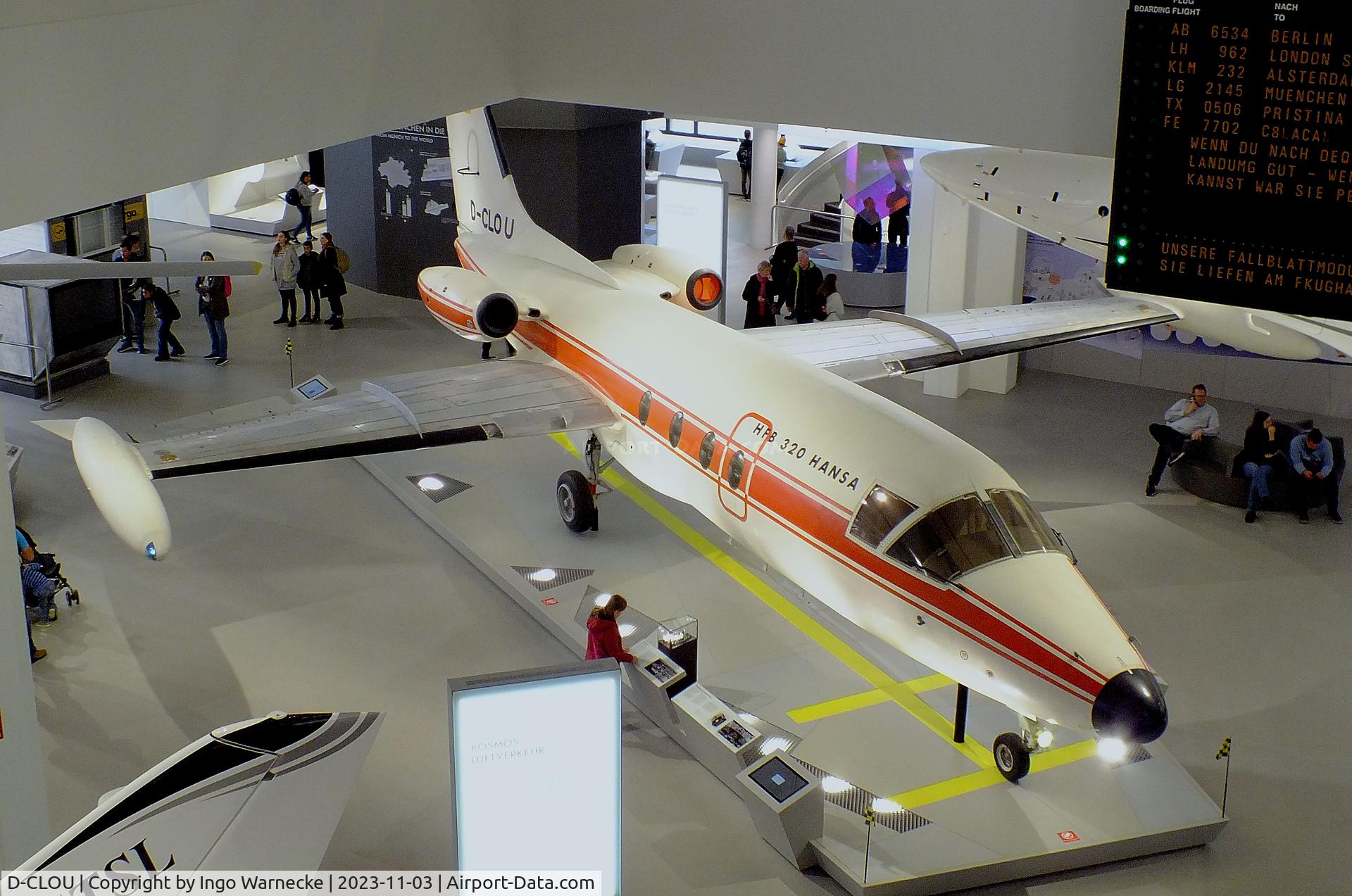 D-CLOU, Hamburger Flugzeugbau HFB-320 Hansa Jet C/N 1002, Hamburger Flugzeugbau HFB-320 Hansa Jet at Deutsches Museum, München (Munich)