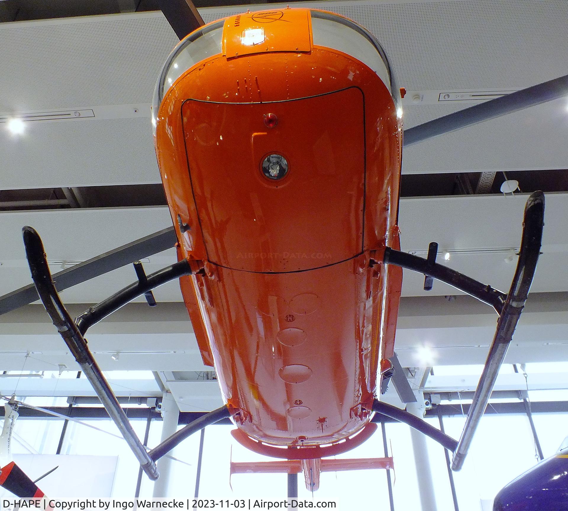 D-HAPE, MBB Bo-105P C/N V-4, MBB Bo 105P at Deutsches Museum, München (Munich)