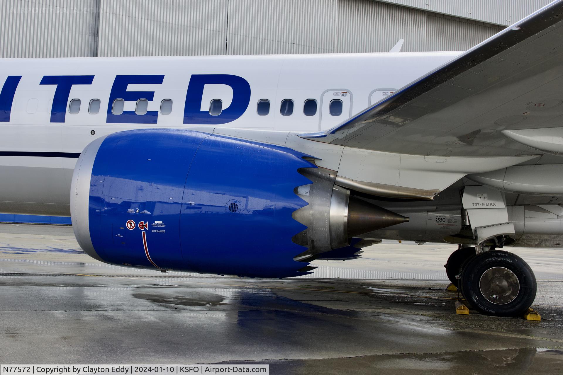 N77572, 2023 Boeing 737-9 MAX C/N 67192, CFMI LEAP-1B SFO 2024.