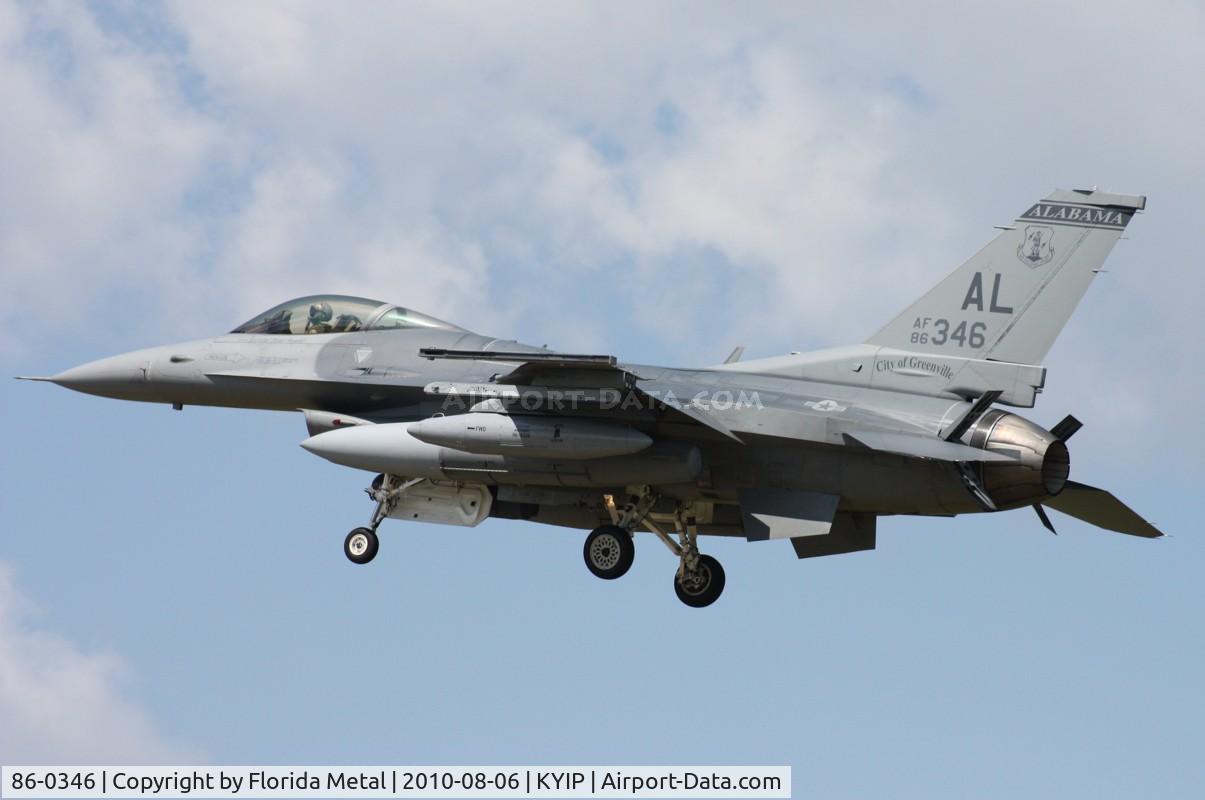 86-0346, 1986 General Dynamics F-16C Fighting Falcon C/N 5C-452, Thunder Over Michigan 2010 zx