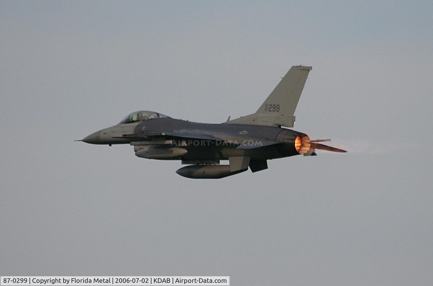 87-0299, 1987 General Dynamics F-16C Fighting Falcon C/N 5C-560, DAB zx