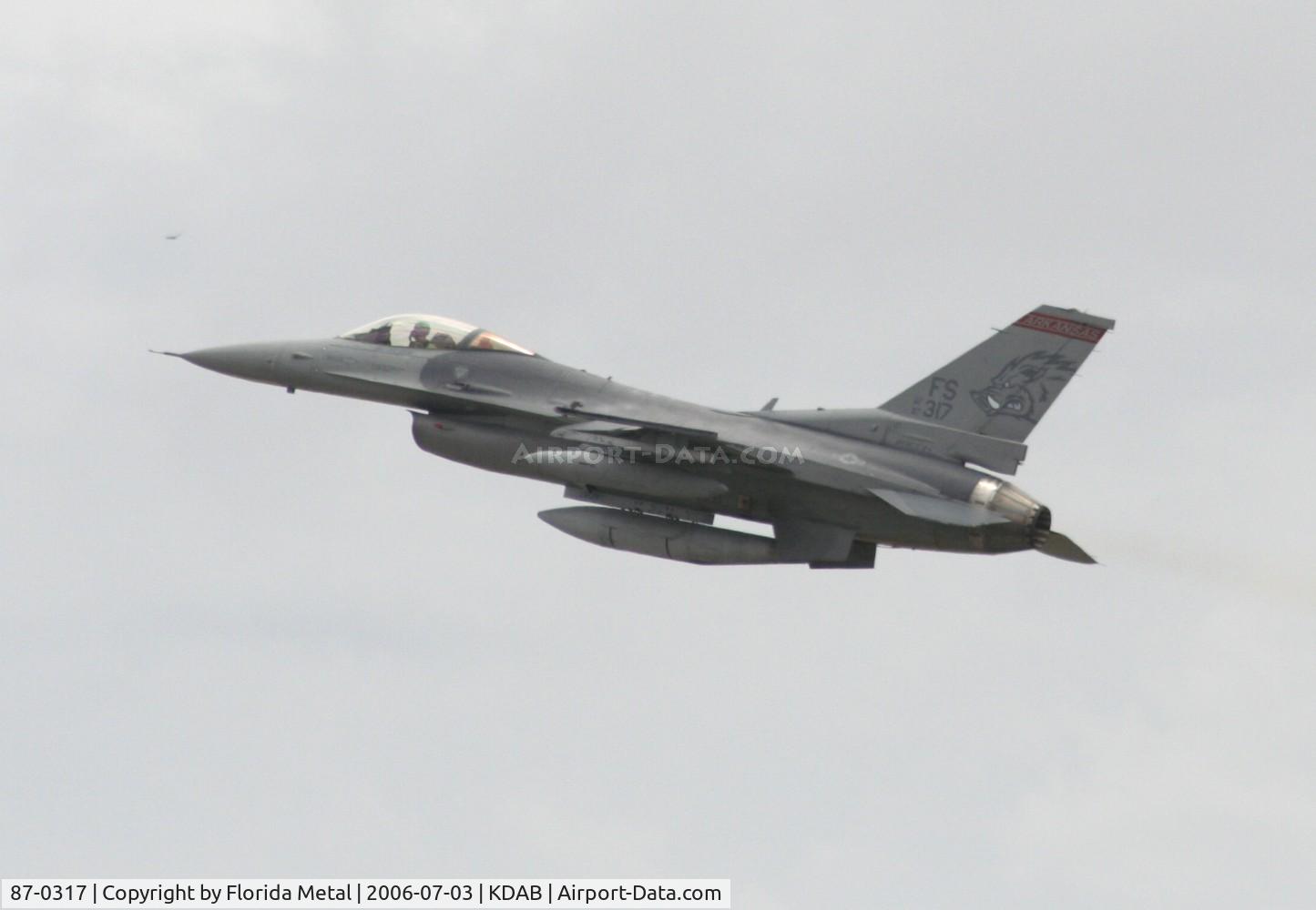 87-0317, 1987 General Dynamics F-16C Fighting Falcon C/N 5C-578, DAB zx