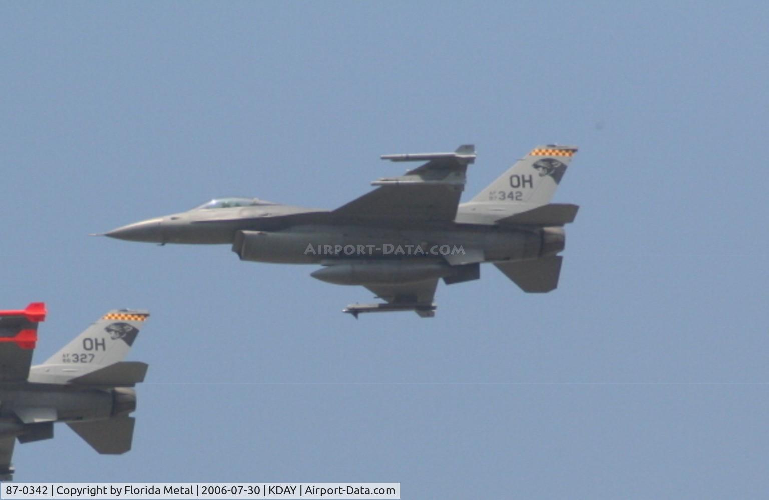 87-0342, 1987 General Dynamics F-16C Fighting Falcon C/N 5C-603, F-16 zx