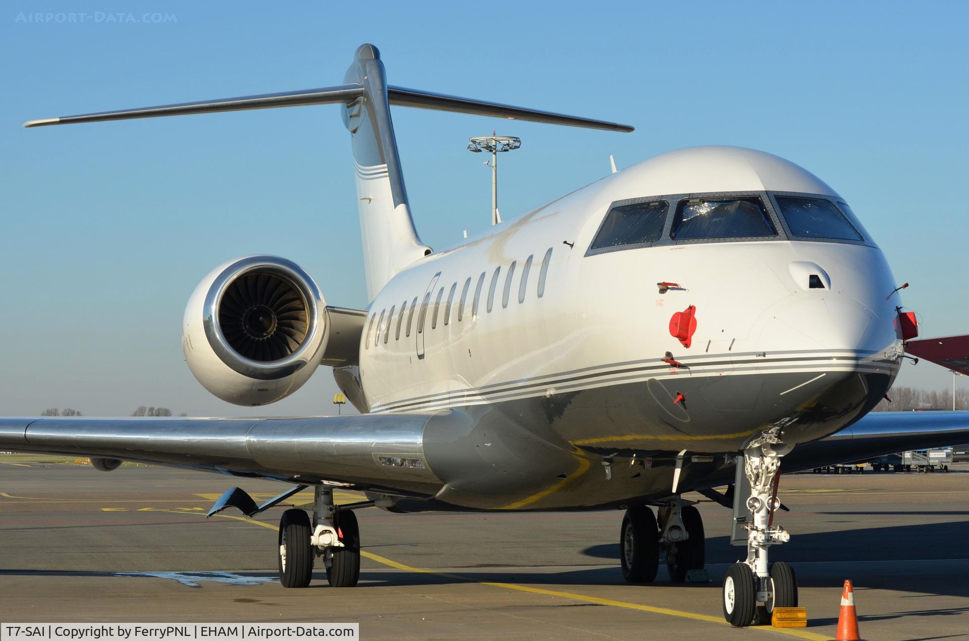 T7-SAI, 2019 Bombardier BD-700-1A11 Global 5000 C/N 9857, Capital Aviation Glex on the Apron in AMS