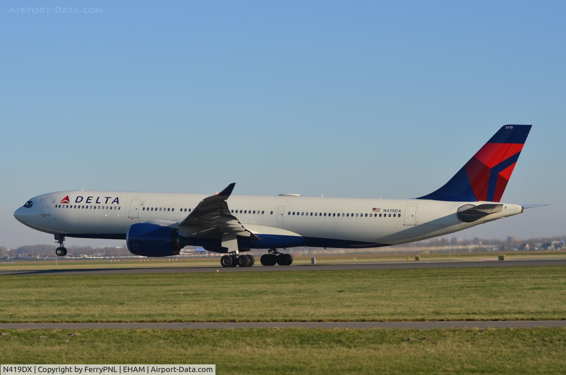 N419DX, 2022 Airbus A330-941 C/N 2014, Delta A339 rotating on 01L