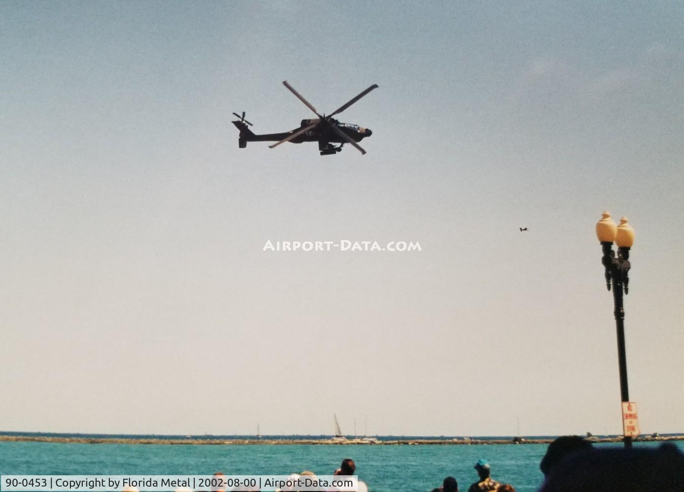 90-0453, 1990 McDonnell Douglas AH-64A Apache C/N PV780, AH-64 zx Chicago Air and Water show 2002
