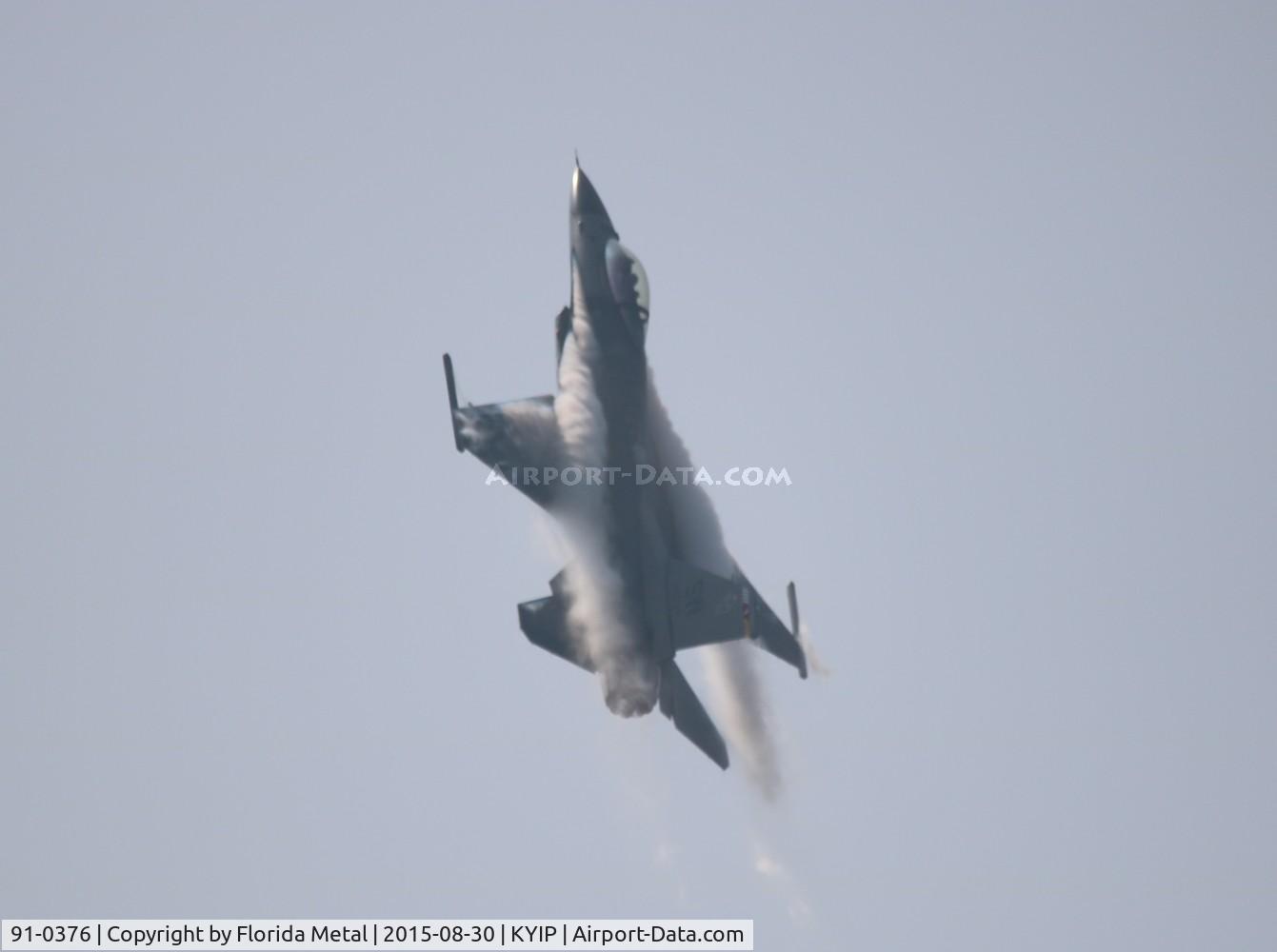 91-0376, 1991 General Dynamics F-16C Fighting Falcon C/N CC-74, Thunder OVer Michigan 2015 zx