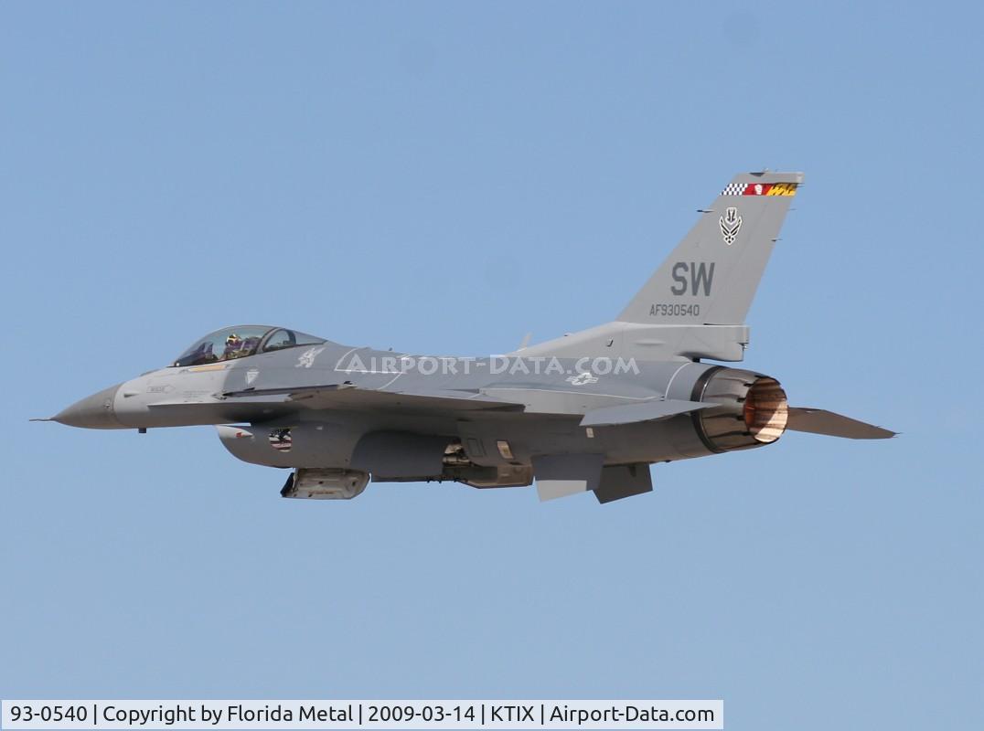 93-0540, 1993 Lockheed F-16C Fighting Falcon C/N CC-175, TICO 2009 zx