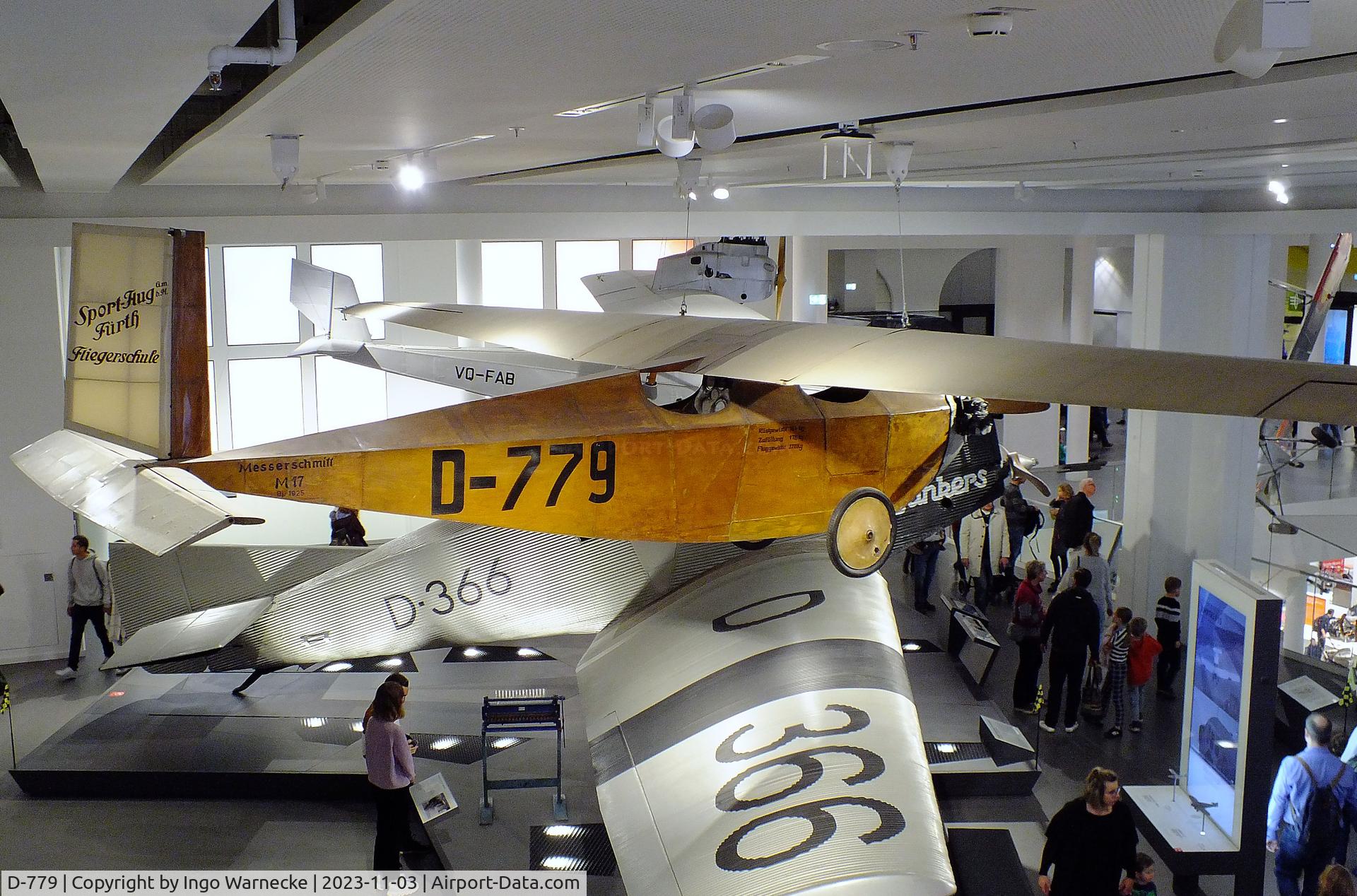 D-779, 1925 Messerschmitt M-17 C/N 25, Messerschmitt M 17 at Deutsches Museum, München (Munich)