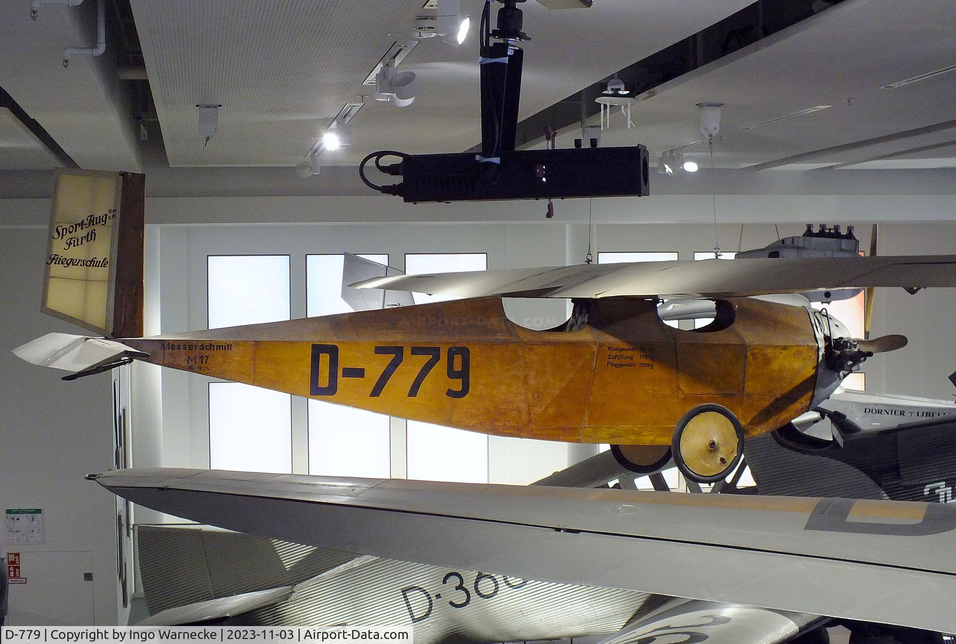 D-779, 1925 Messerschmitt M-17 C/N 25, Messerschmitt M 17 at Deutsches Museum, München (Munich)