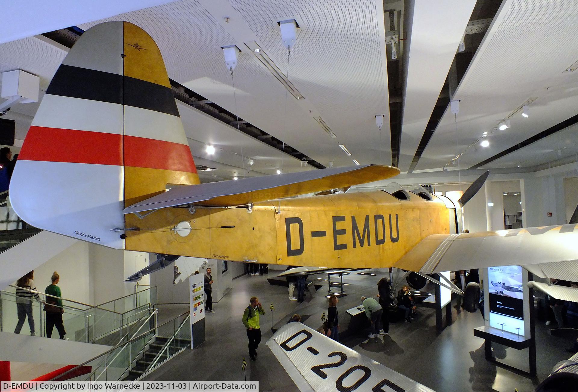 D-EMDU, 1935 Klemm L25e C/N 980, Klemm L 25 e at Deutsches Museum, München (Munich)