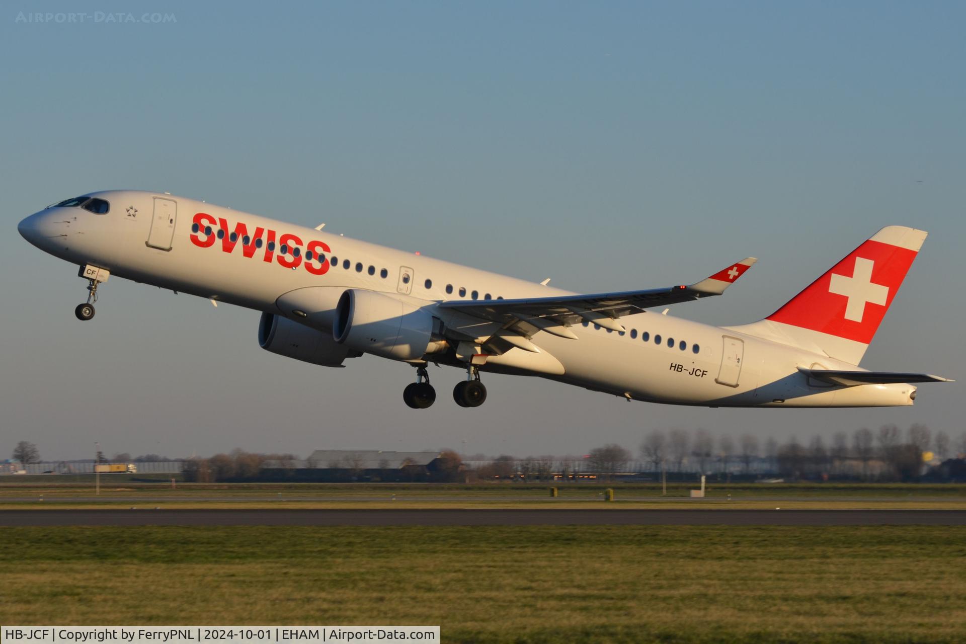 HB-JCF, 2017 Bombardier CSeries CS300 (BD-500-1A11) C/N 55015, Swiss A223 lifting-off