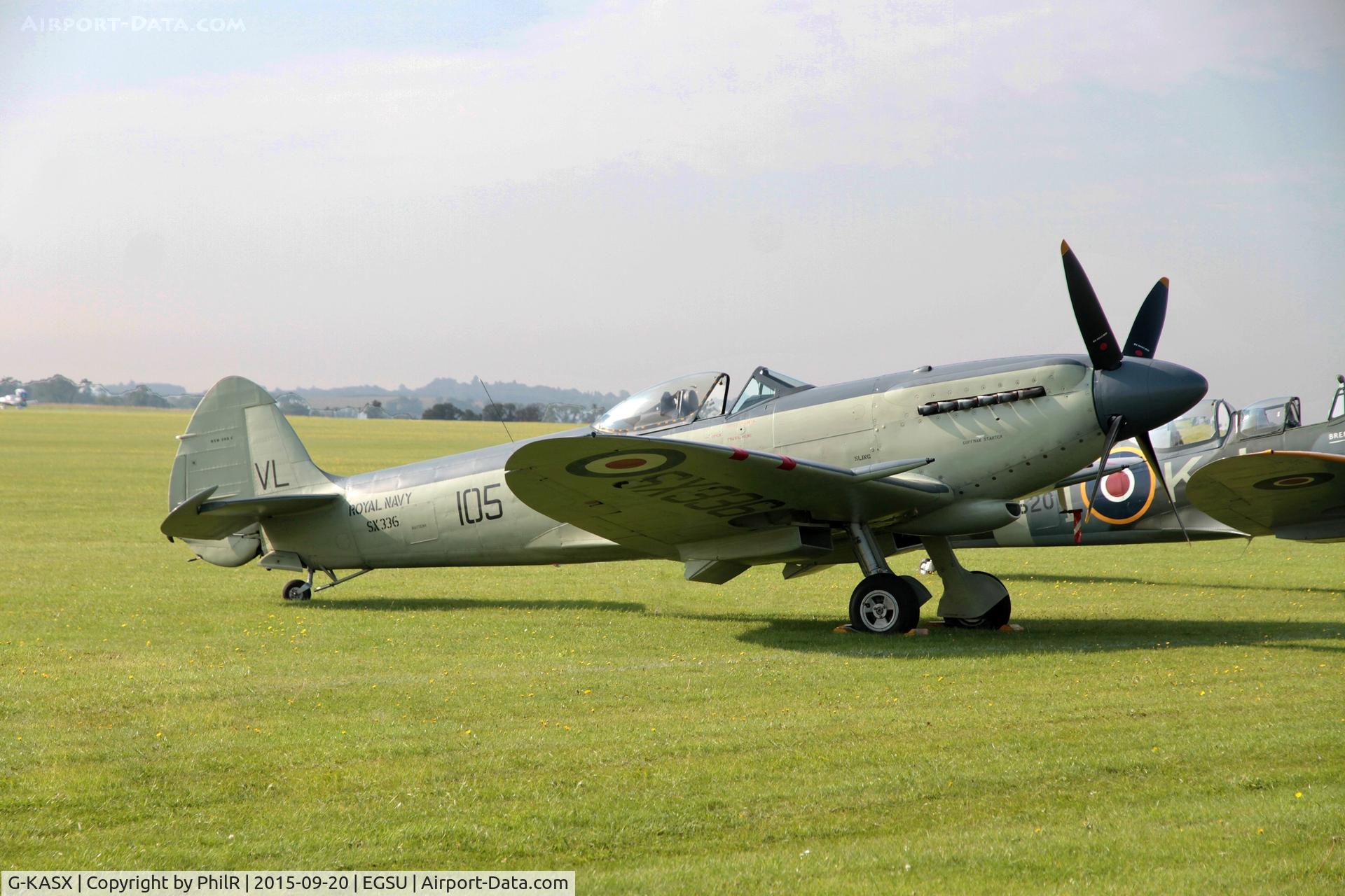 G-KASX, 1946 Supermarine 395 Seafire F.XVII C/N FLWA 25488, SX366 1946 VS Seafire F.XVll  RN BoB 75th Anniversary Duxford