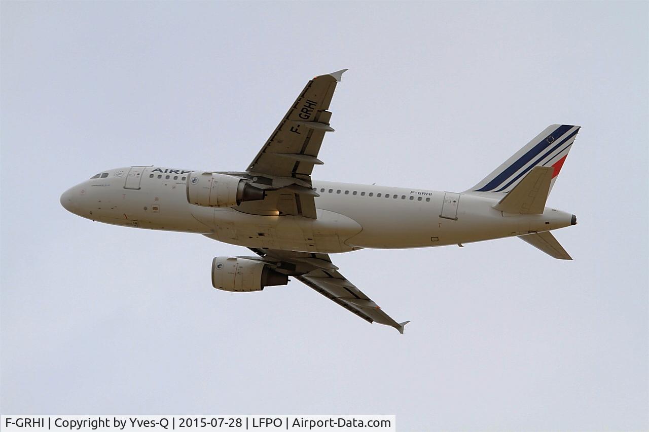 F-GRHI, 2000 Airbus A319-111 C/N 1169, Airbus A319-111, Climbing from rwy 24, Paris Orly Airport (LFPO-ORY)