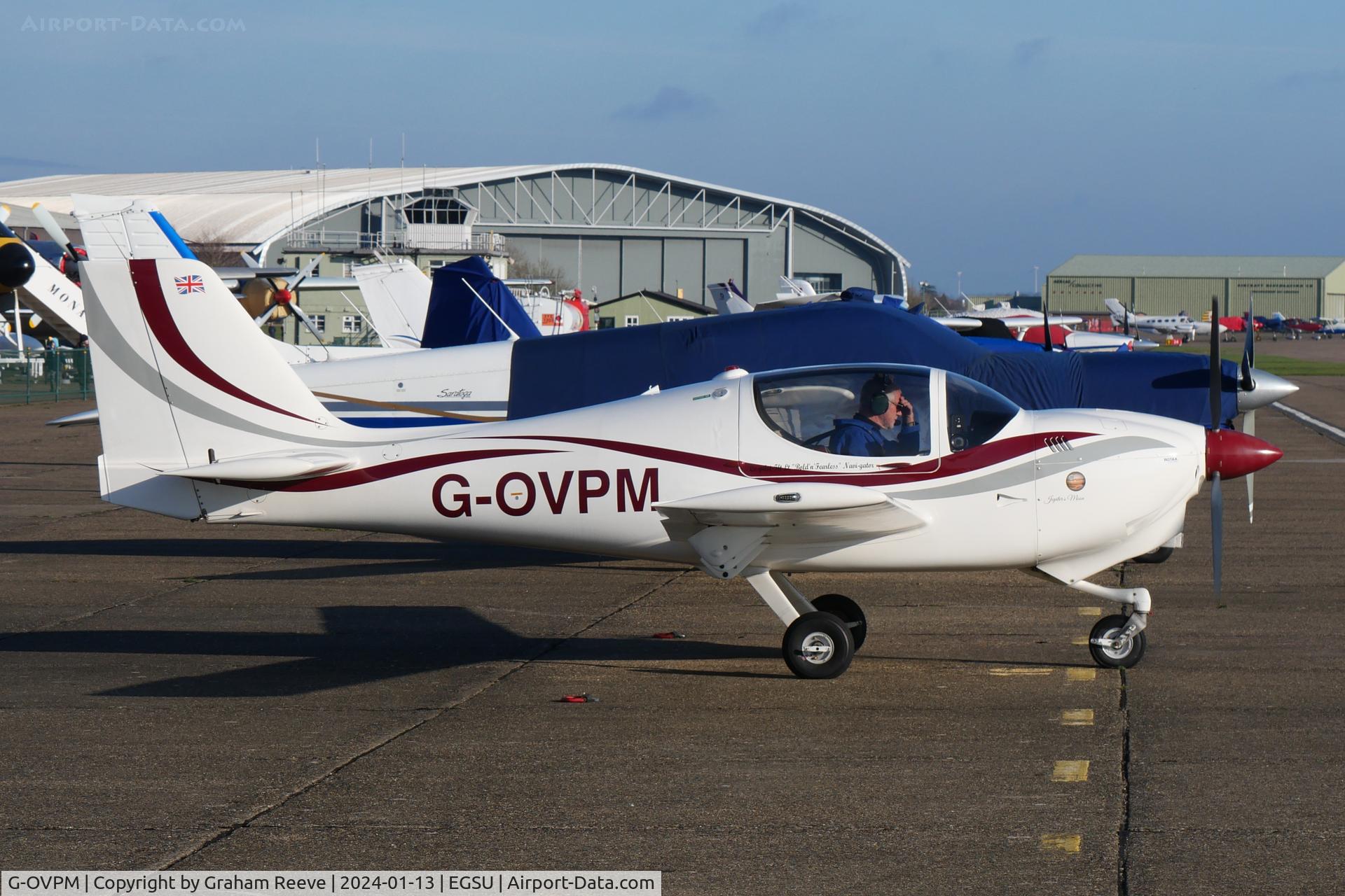G-OVPM, 2016 Europa Europa NG C/N LAA 247-15051, About to depart from Duxford.