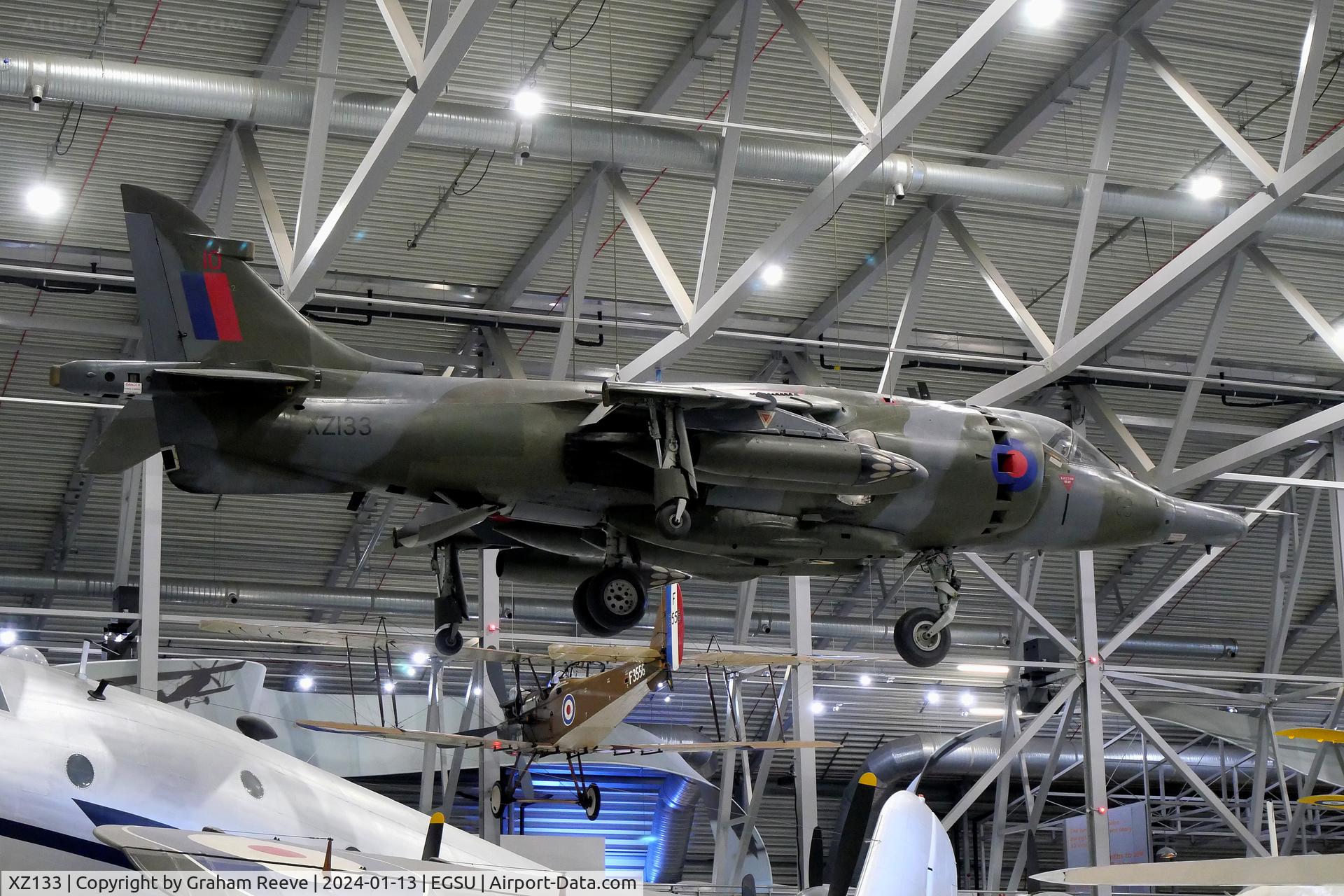XZ133, 1976 Hawker Siddeley Harrier GR.3 C/N 712192, On display at Duxford.