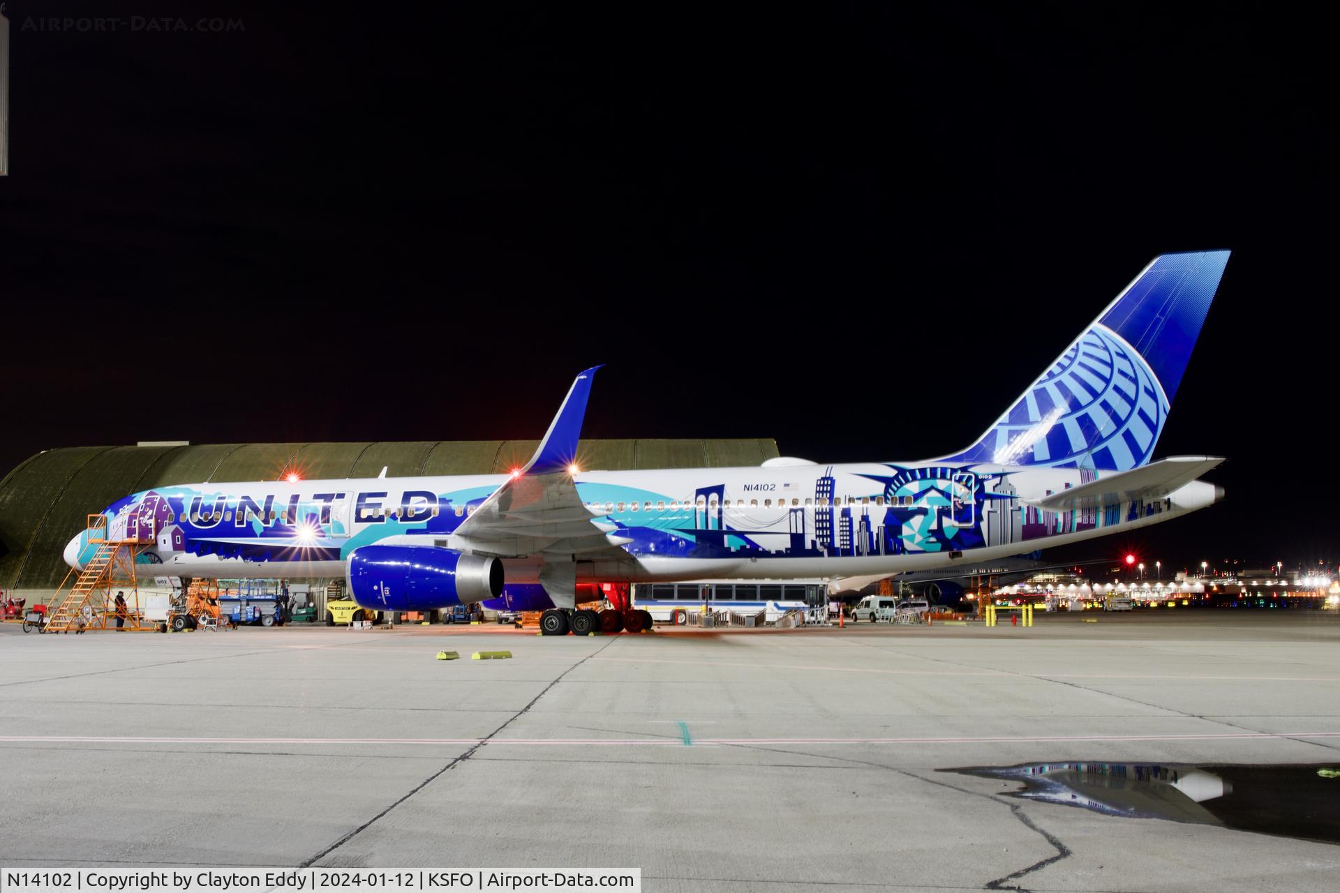 N14102, 1994 Boeing 757-224 C/N 27292, SFO 2024.