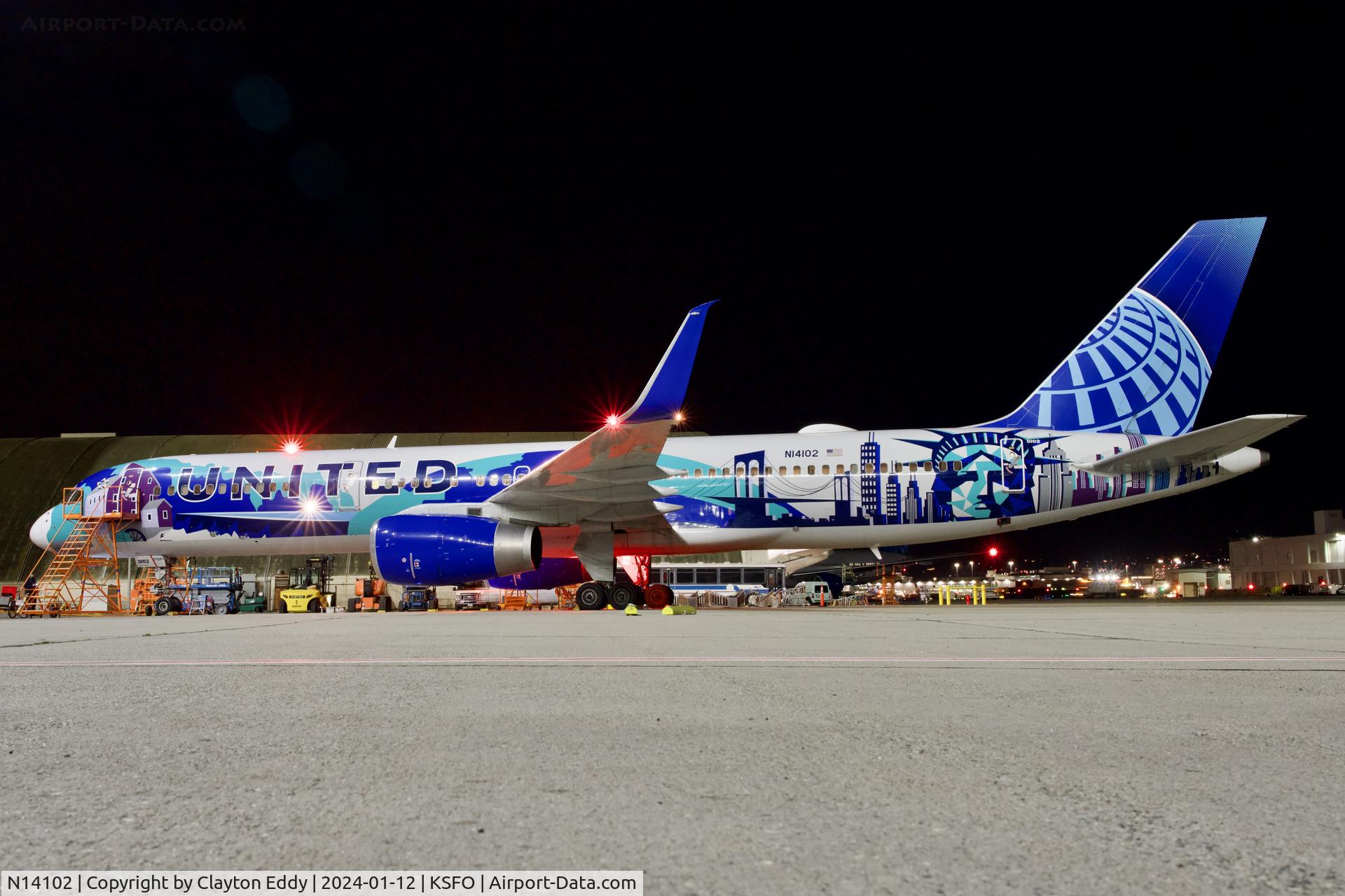 N14102, 1994 Boeing 757-224 C/N 27292, SFO 2024.