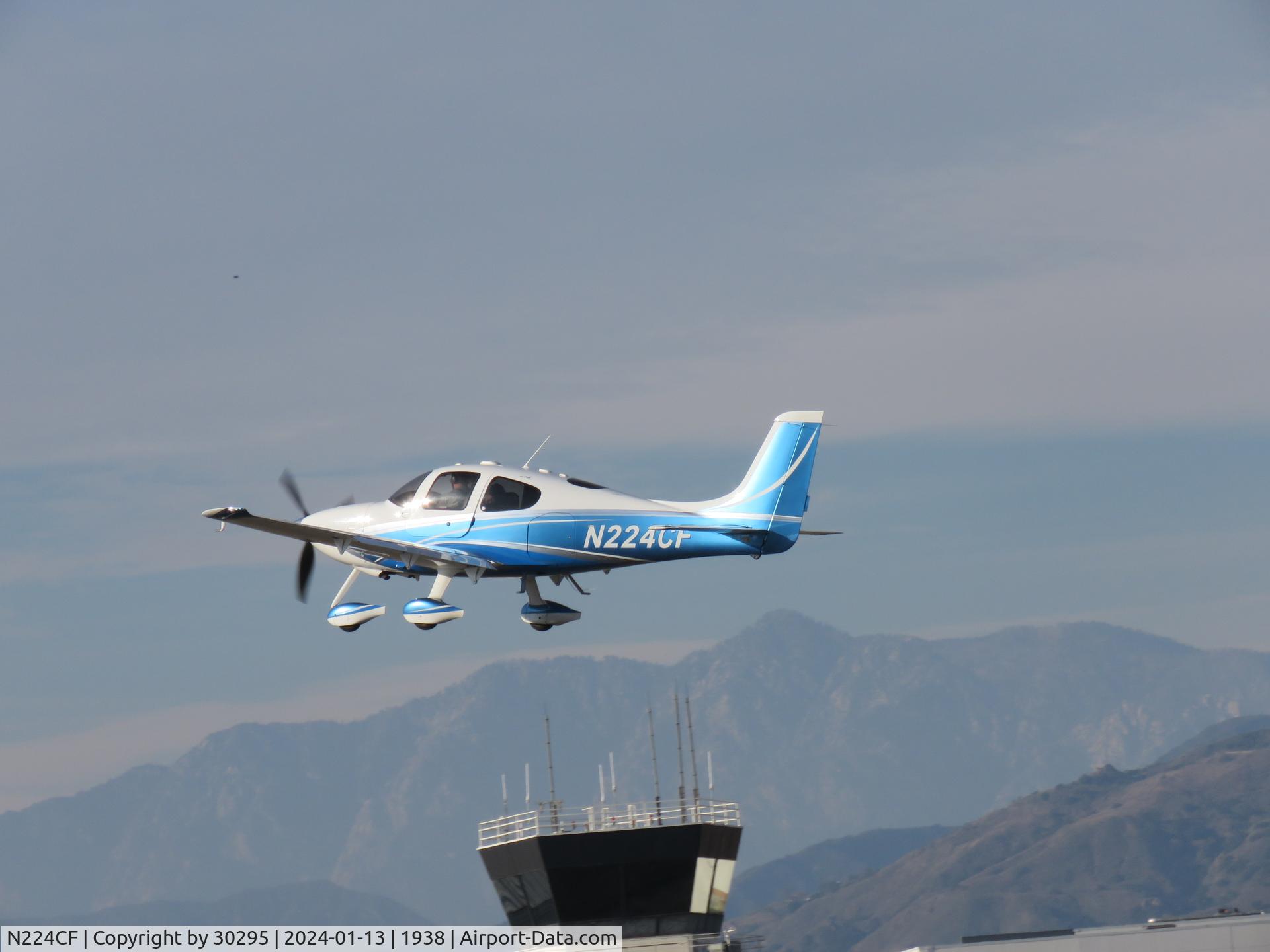 N224CF, 2008 Cirrus SR22 GTSX G3 C/N 2926, Headed westbound