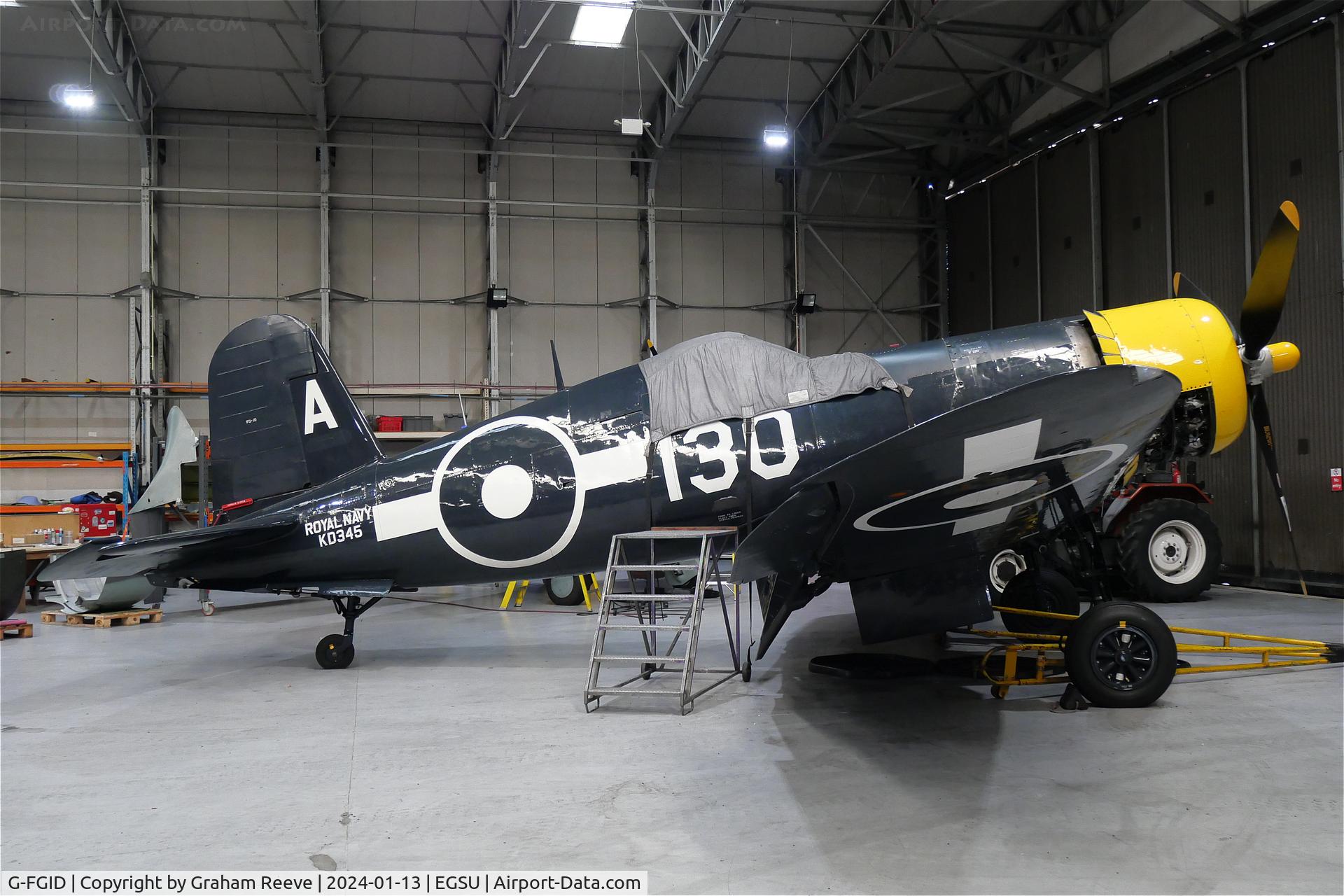 G-FGID, 1945 Goodyear FG-1D Corsair C/N 3111, On display at Duxford.