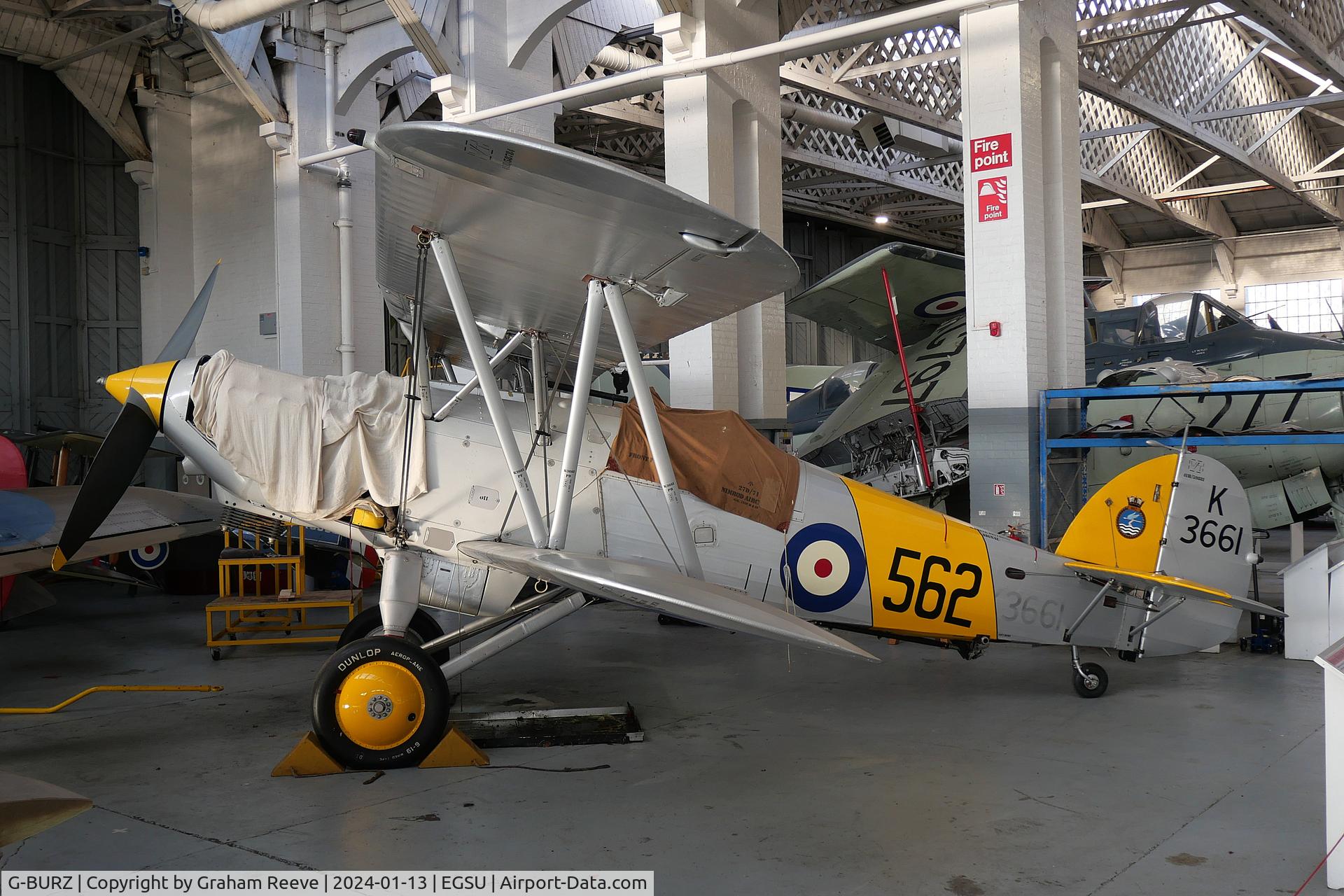 G-BURZ, 1934 Hawker Nimrod II C/N 41H-59890, On display at Duxford.