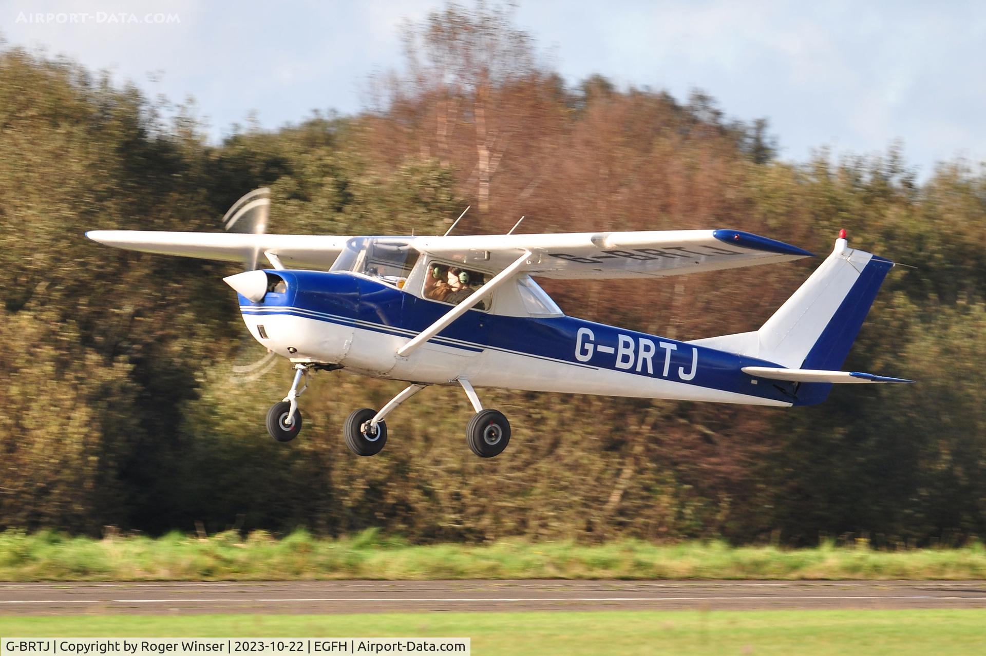 G-BRTJ, 1965 Cessna 150F C/N 150-61749, Resident aircraft departing Runway 22.
