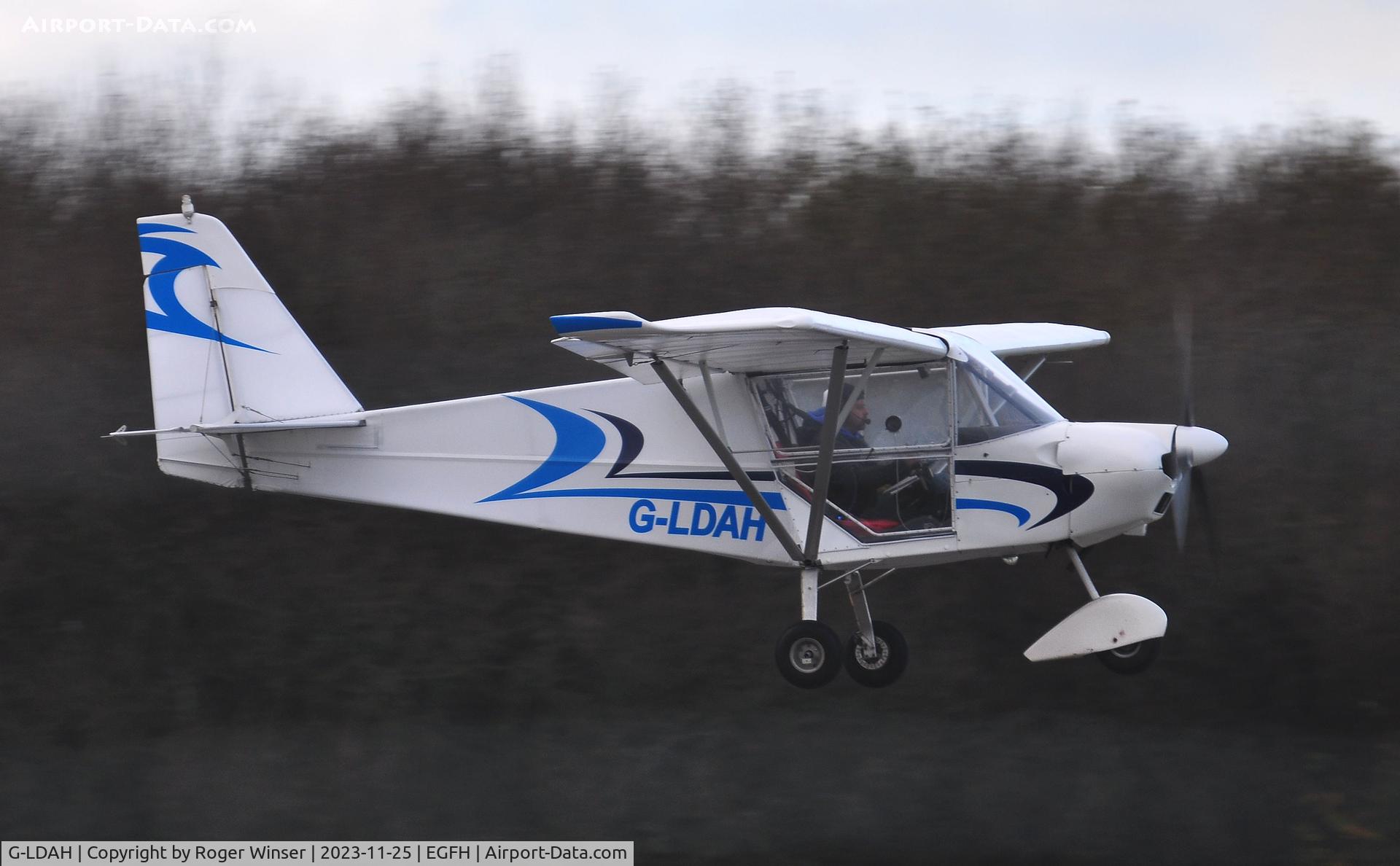 G-LDAH, 2003 Skyranger 912(2) C/N BMAA/HB/241, Visiting Skyranger departing Runway 28.