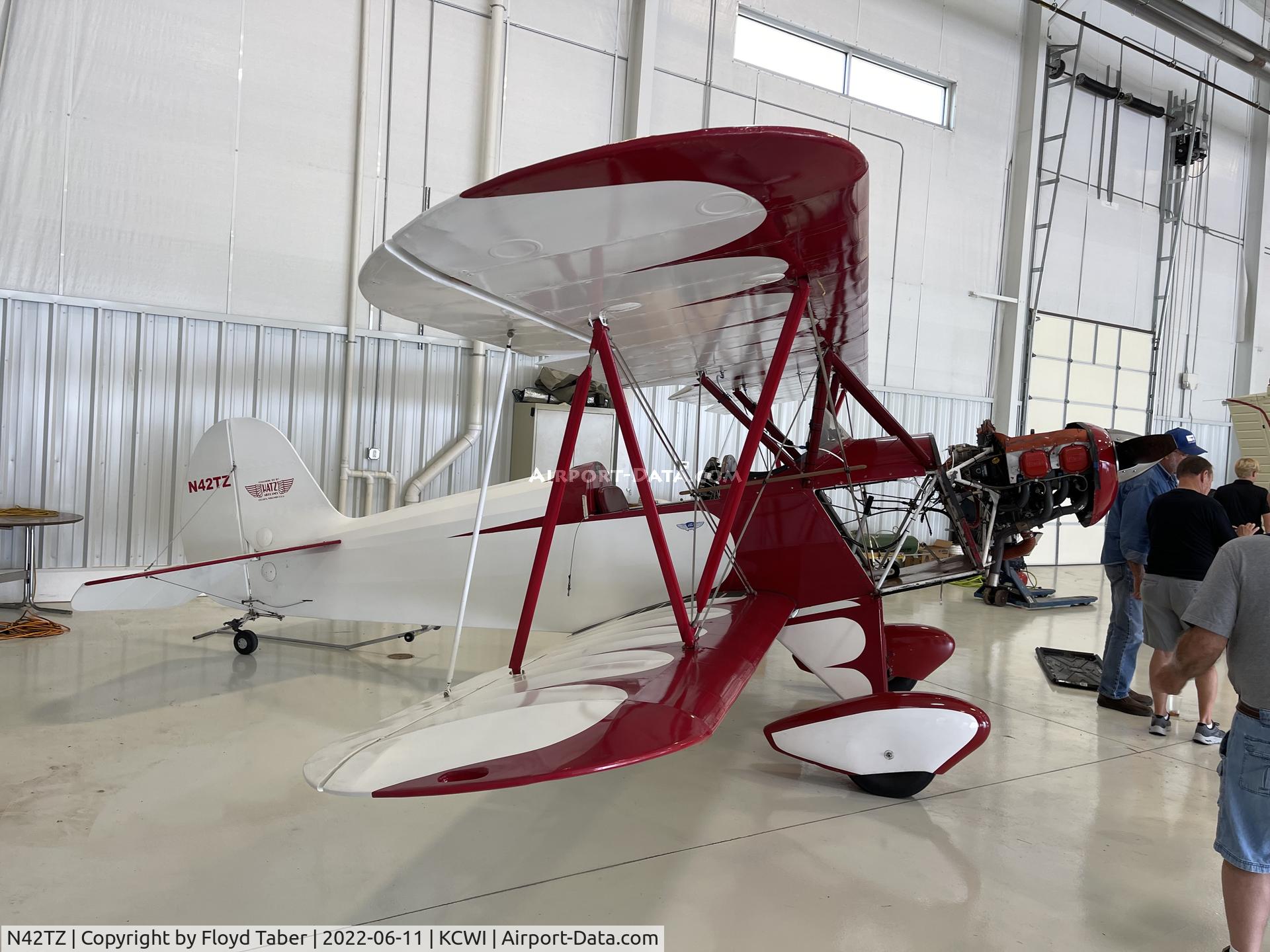 N42TZ, Hatz CB-1 C/N 44, In the hangar being annualed