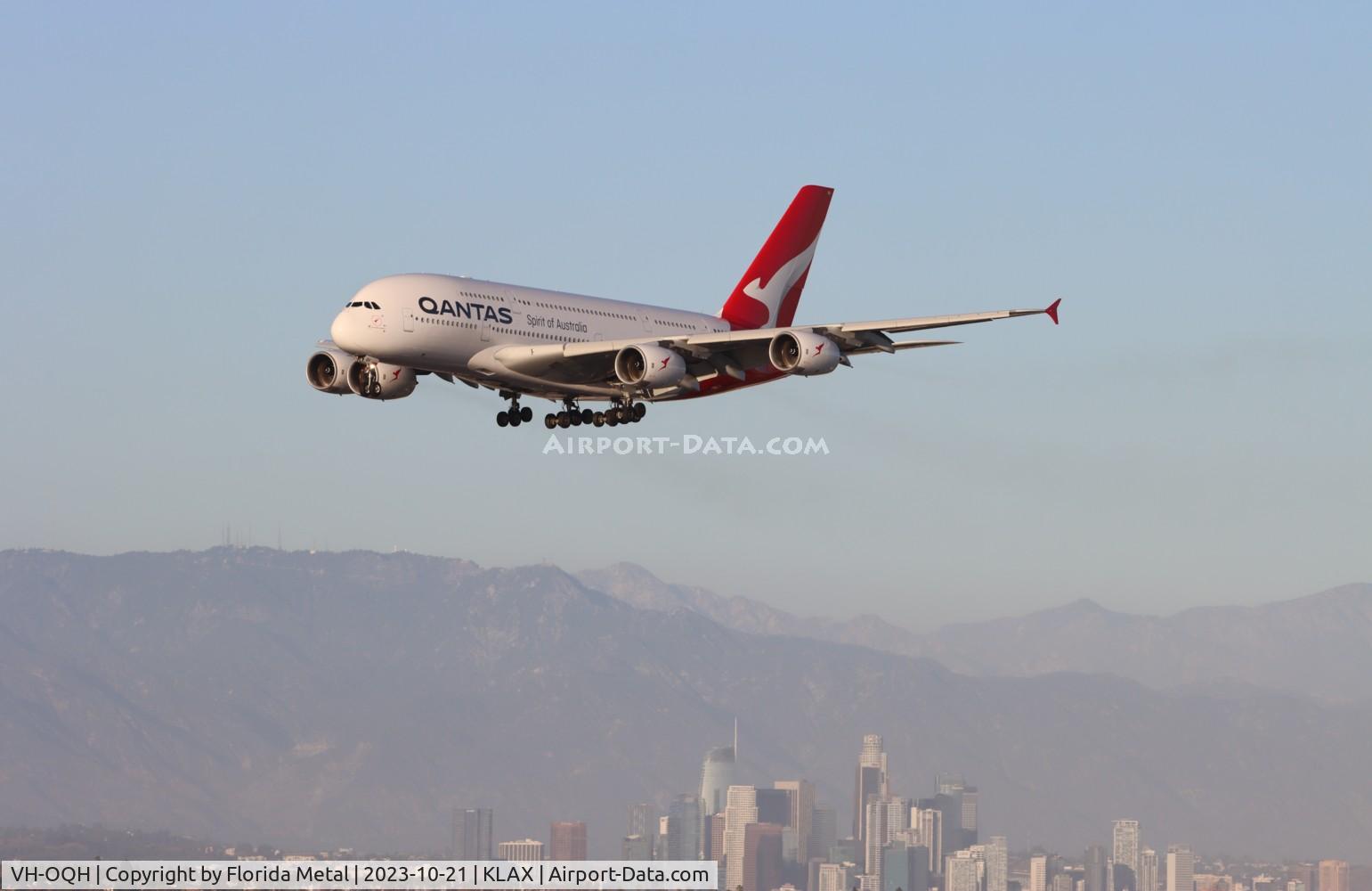 VH-OQH, 2009 Airbus A380-842 C/N 050, QFA A388 zx some sort of charter PUS-LAX