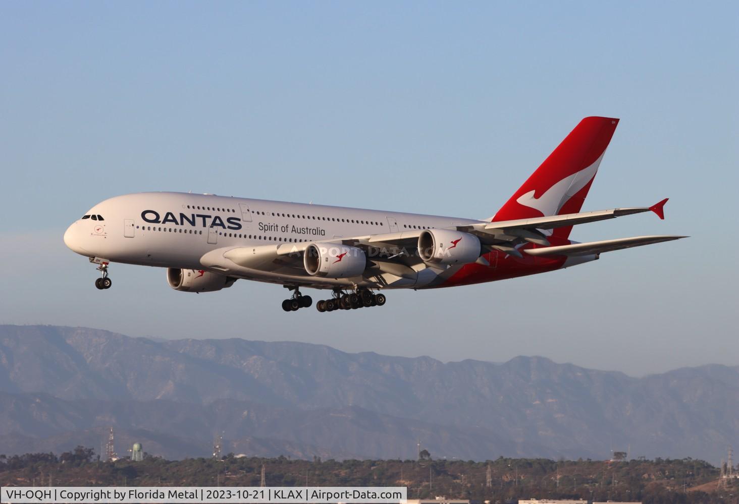 VH-OQH, 2009 Airbus A380-842 C/N 050, QFA A388 zx PUS-LAX