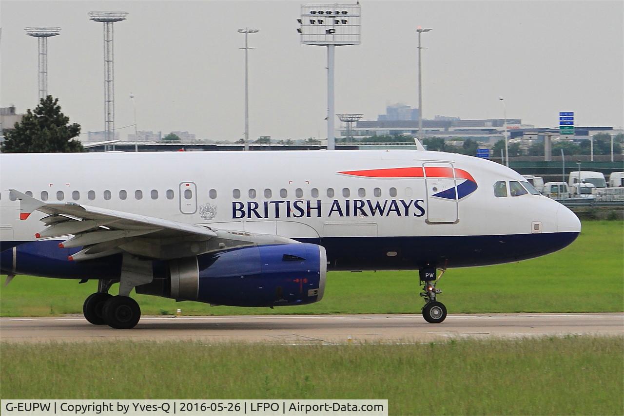 G-EUPW, 2001 Airbus A319-131 C/N 1440, Airbus A319-131, Take off run rwy 08, Paris-Orly airport (LFPO-ORY)