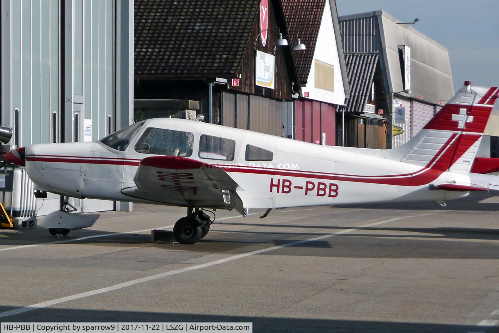 HB-PBB, 1974 Piper PA-28-151 Cherokee Warrior C/N 28-7415062, At Grenchen.