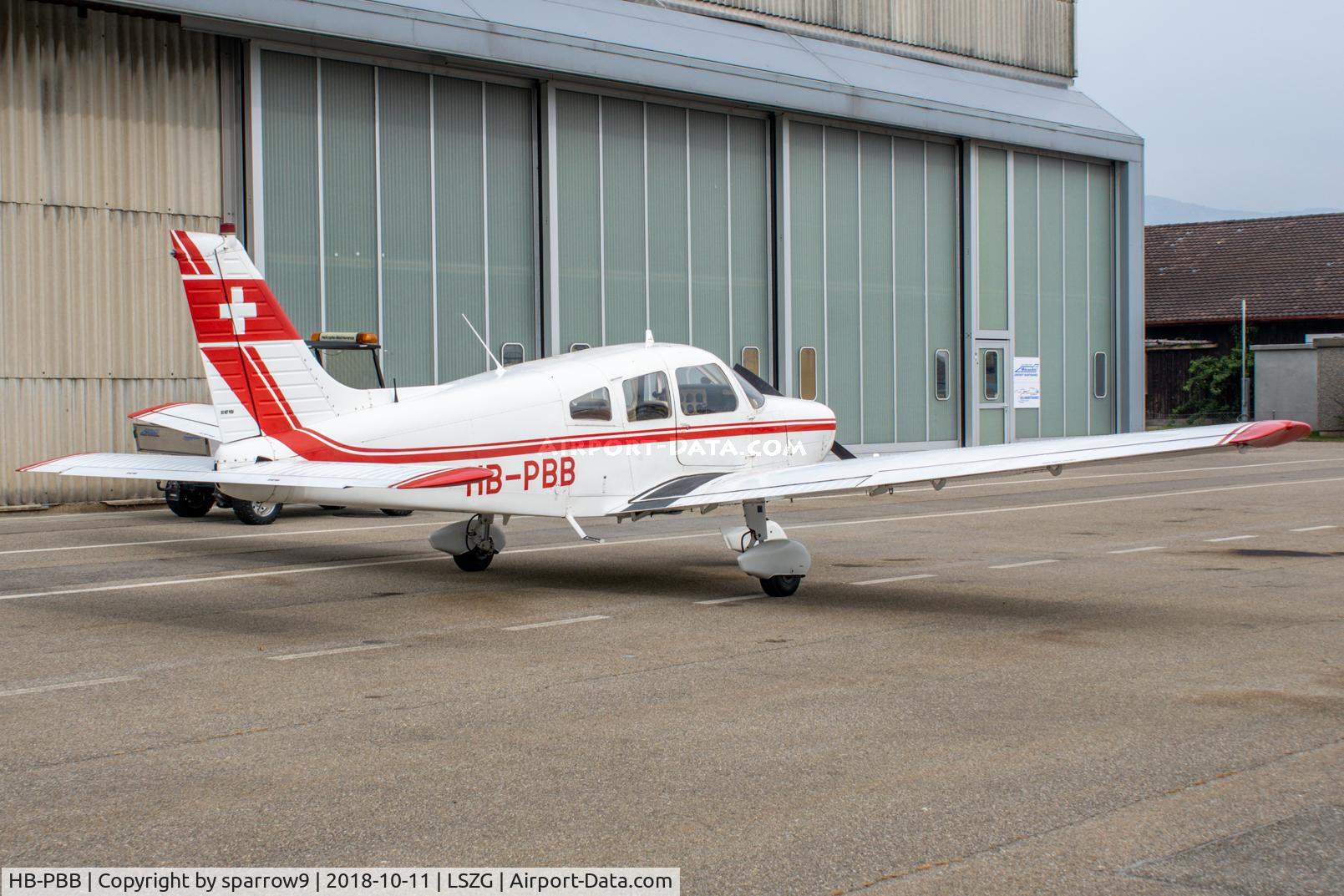 HB-PBB, 1974 Piper PA-28-151 Cherokee Warrior C/N 28-7415062, At Grenchen.