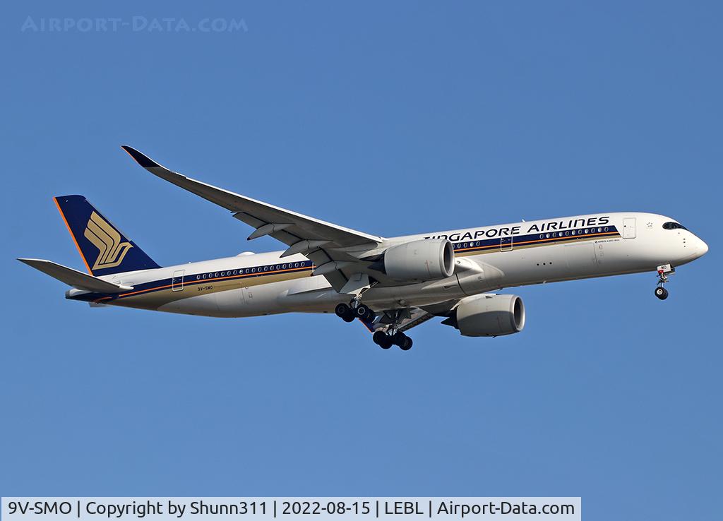 9V-SMO, 2017 Airbus A350-941 C/N 116, Landing rwy 06L