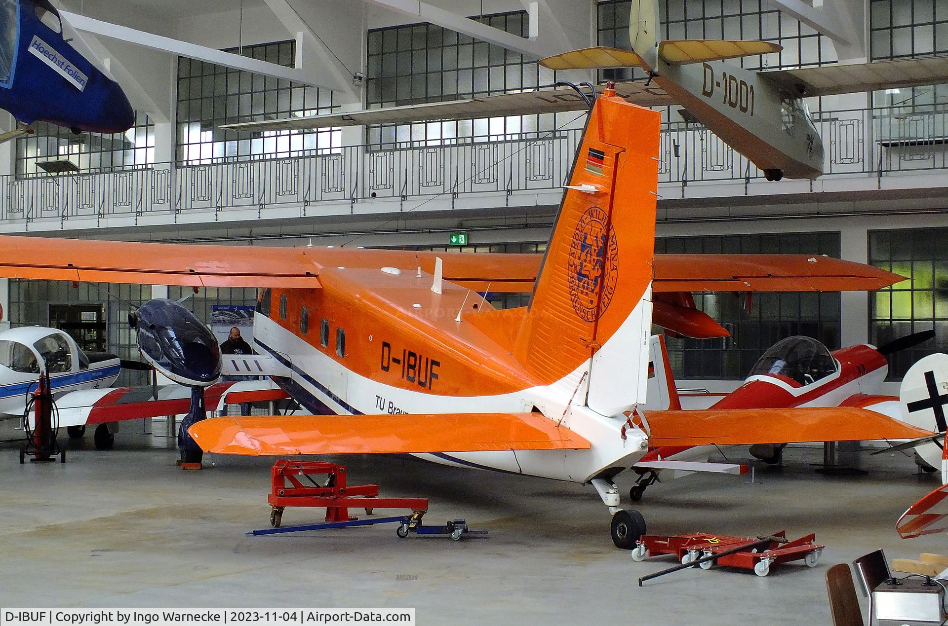 D-IBUF, 1978 Dornier Do-28D-2 Turbo Skyservant C/N 4302, Dornier Do 128-6 Turbo Skyservant (prototype, still in the colours of 'Polar 1' of the AWI but used by Brunswick Technical Unversity (Technische Universität Braunschweig) from 1986 to 2021) at the Flugwerft Schleißheim of Deutsches Museum, Oberschleißheim