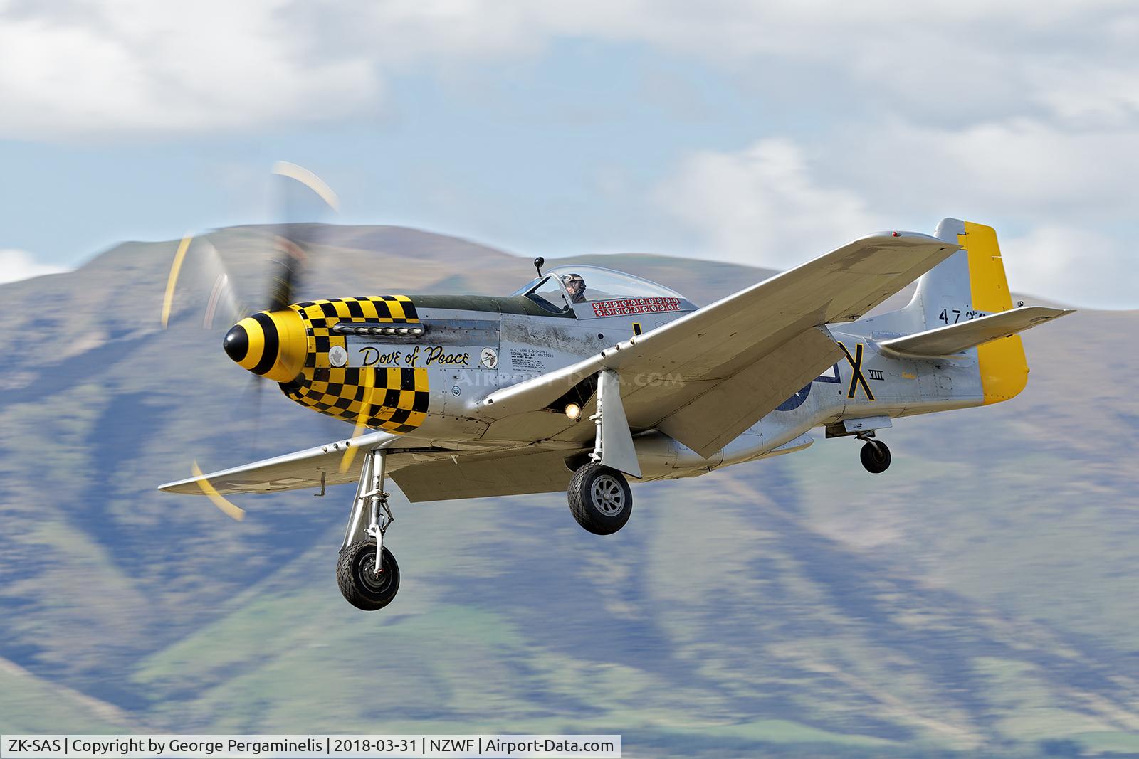 ZK-SAS, North American P-51D Mustang C/N 111-36299, Warbirds Over Wanaka Airshow 2018.