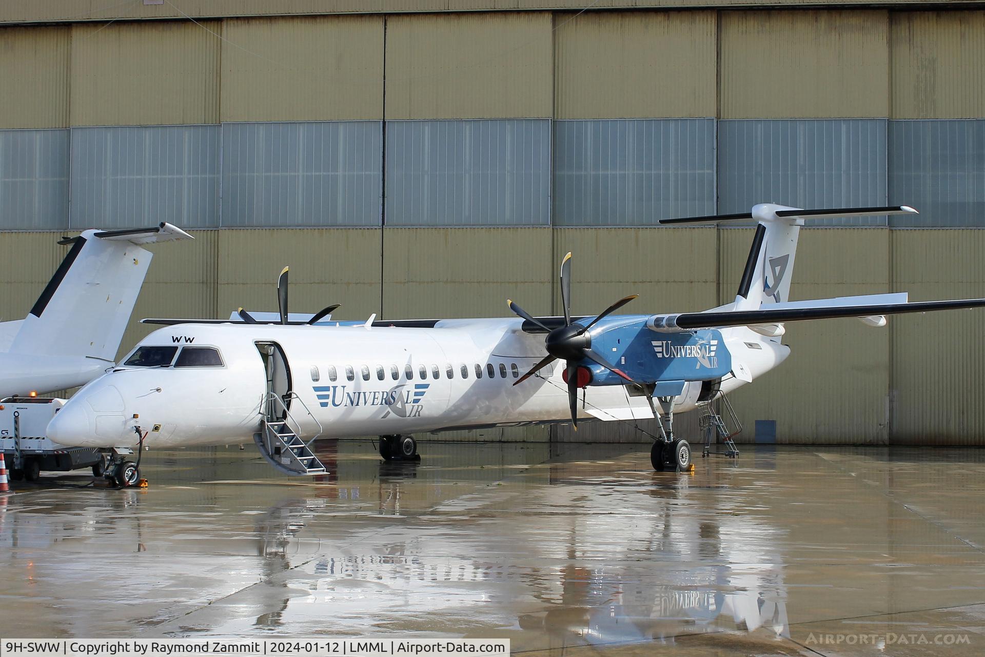 9H-SWW, Bombardier DHC-8-402Q Dash 8 Dash 8 C/N 4411, Bombarder DHC-8 9H-SWW Universal Air