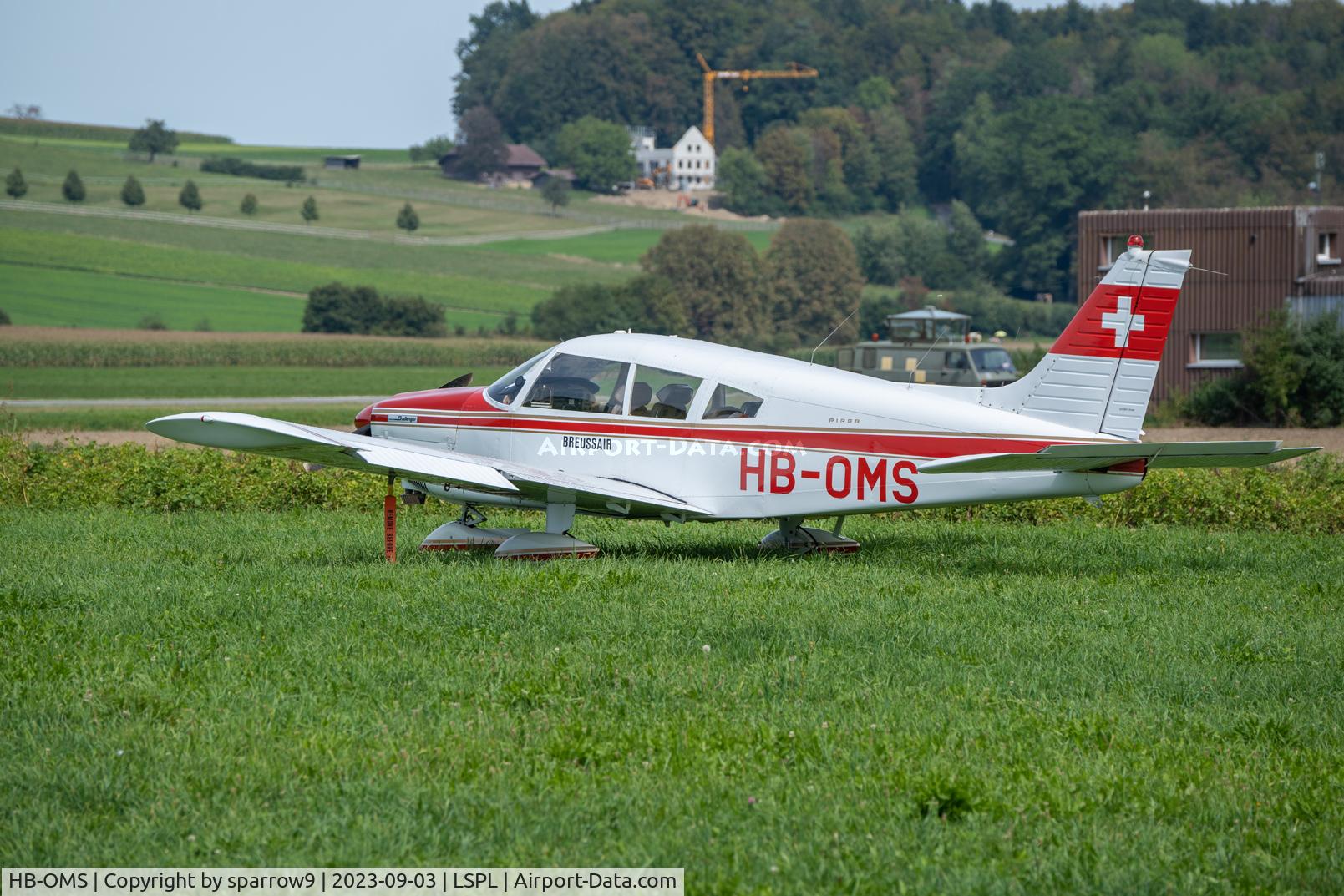 HB-OMS, 1973 Piper PA-28-180 Cherokee Challenger C/N 28-7305437, At Langenthal-Bleienbach