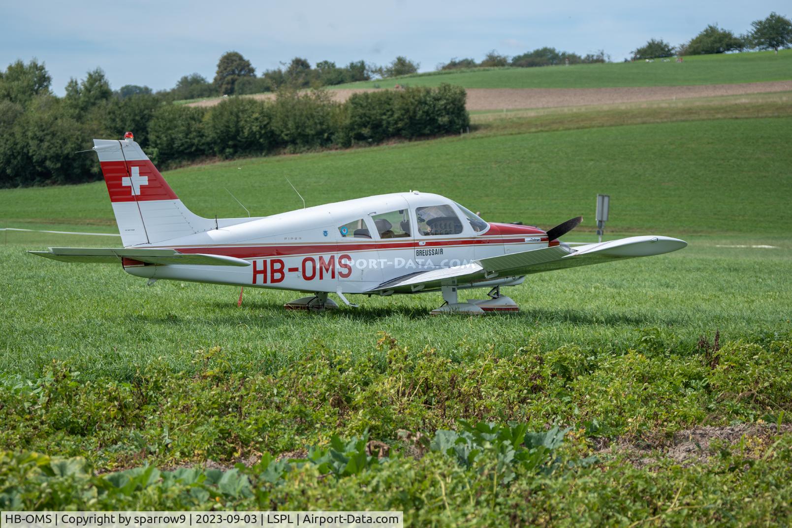 HB-OMS, 1973 Piper PA-28-180 Cherokee Challenger C/N 28-7305437, At Langenthal-Bleienbach