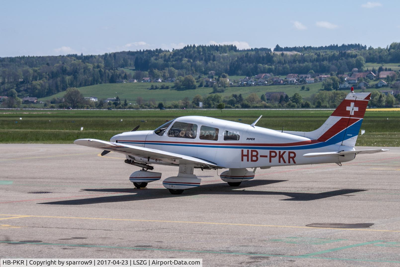 HB-PKR, 1978 Piper PA-28-181 Archer II C/N 28-7890544, At Grenchen. HB-registered since 1987-03-23